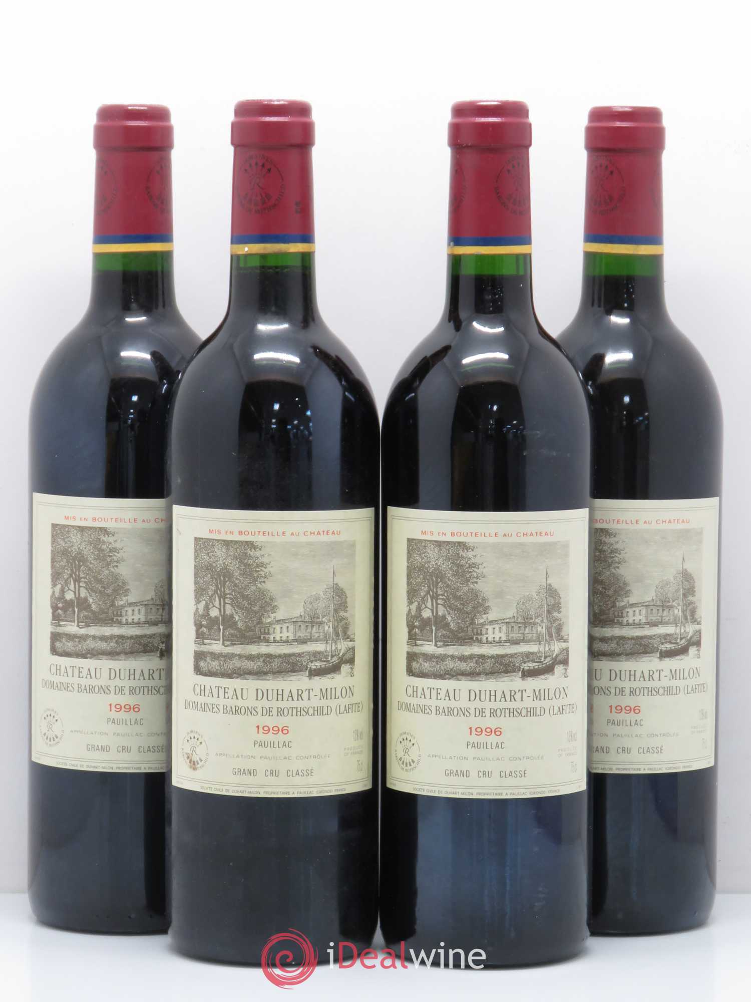 Château Duhart-Milon 4ème Grand Cru Classé 1996 - Lot de 4 bouteilles - 0