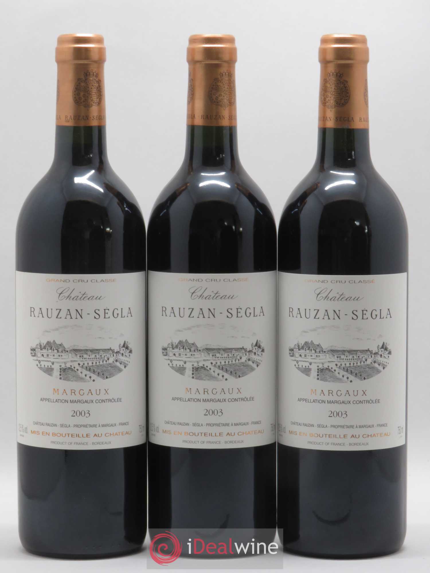 Château Rauzan Ségla Grand Cru Classé 2003 - Lot de 12 bouteilles - 1