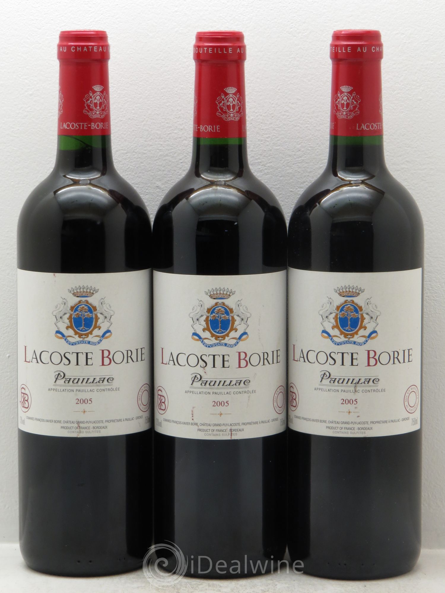 Lacoste Borie 2005 - Lot de 3 bouteilles - 0