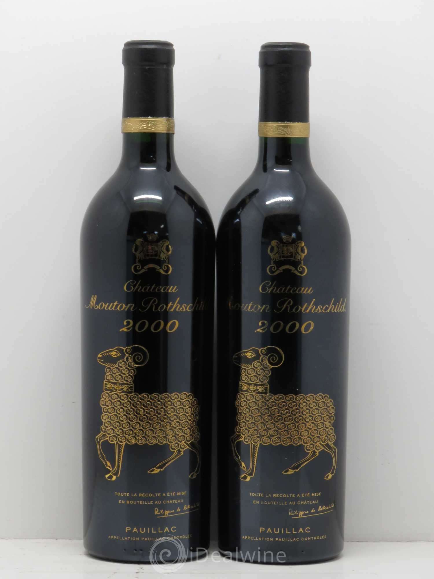 Château Mouton Rothschild 1er Grand Cru Classé 2000 - Lot de 2 bouteilles - 0