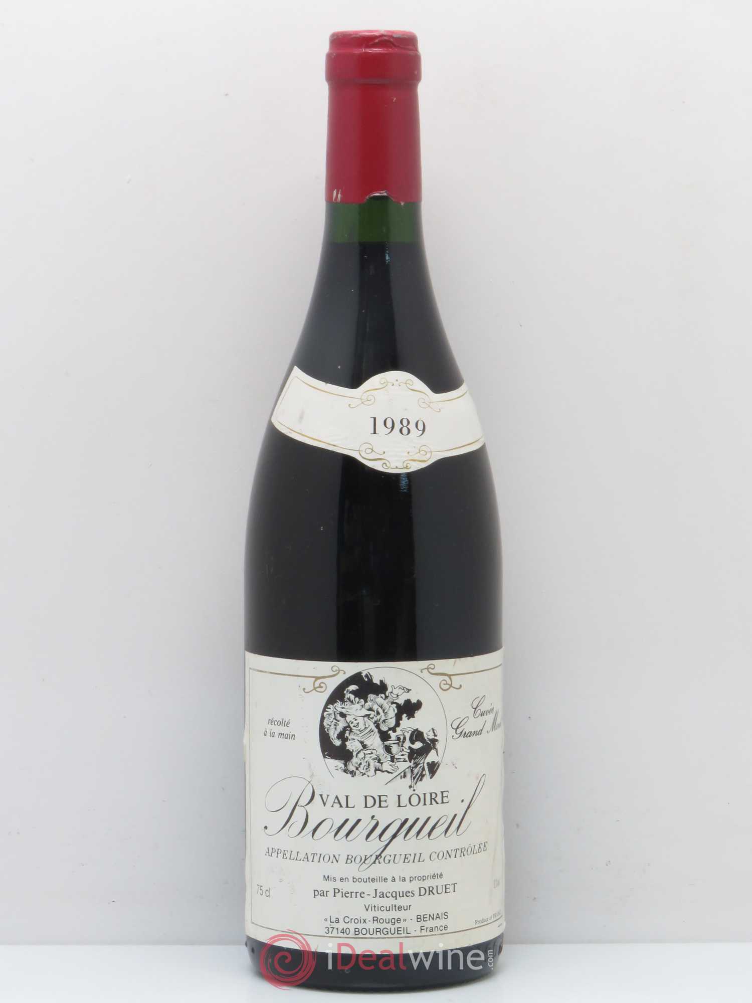 Bourgueil Grand Mont Pierre Jacques Druet 1989 - Lot de 1 bouteille - 0