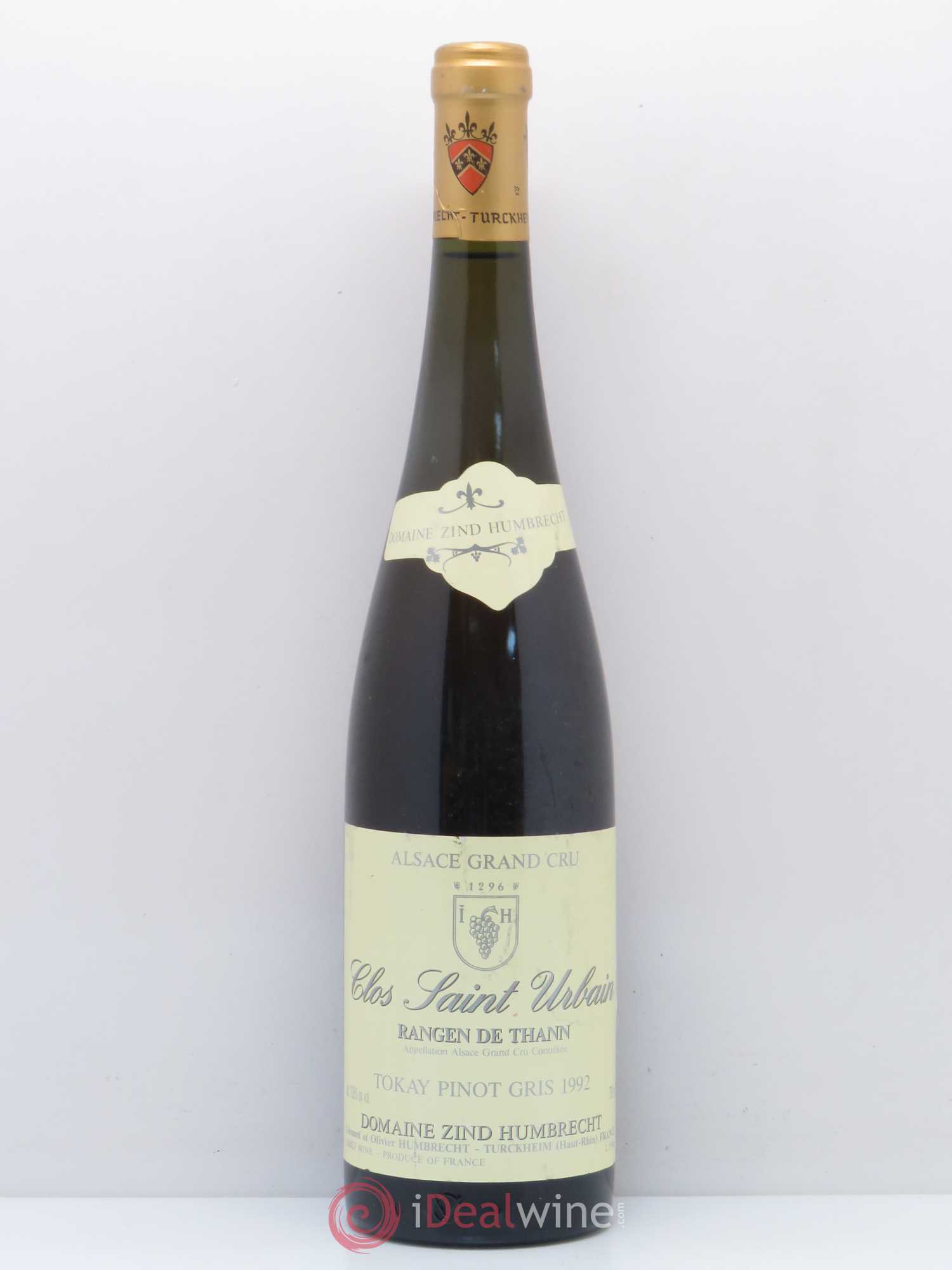 Alsace Pinot Gris (anciennement Tokay) Zind-Humbrecht (Domaine) Clos Saint Urbain Rangen de Thann 1992 - Lot de 1 bouteille - 0