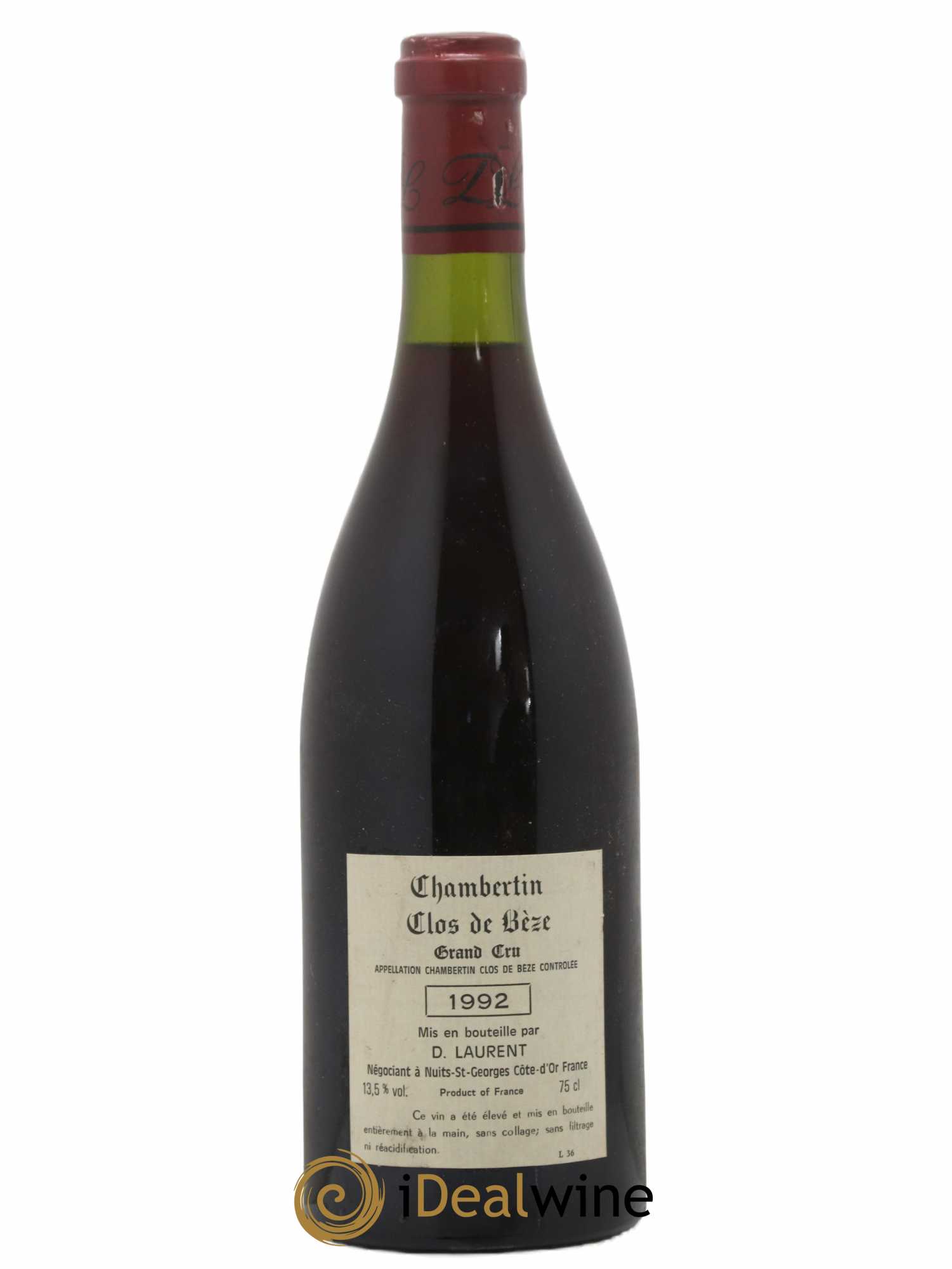 Chambertin Clos de Bèze Grand Cru Grande cuvée Vieilles vignes Dominique Laurent 1992 - Lot of 1 bottle - 1