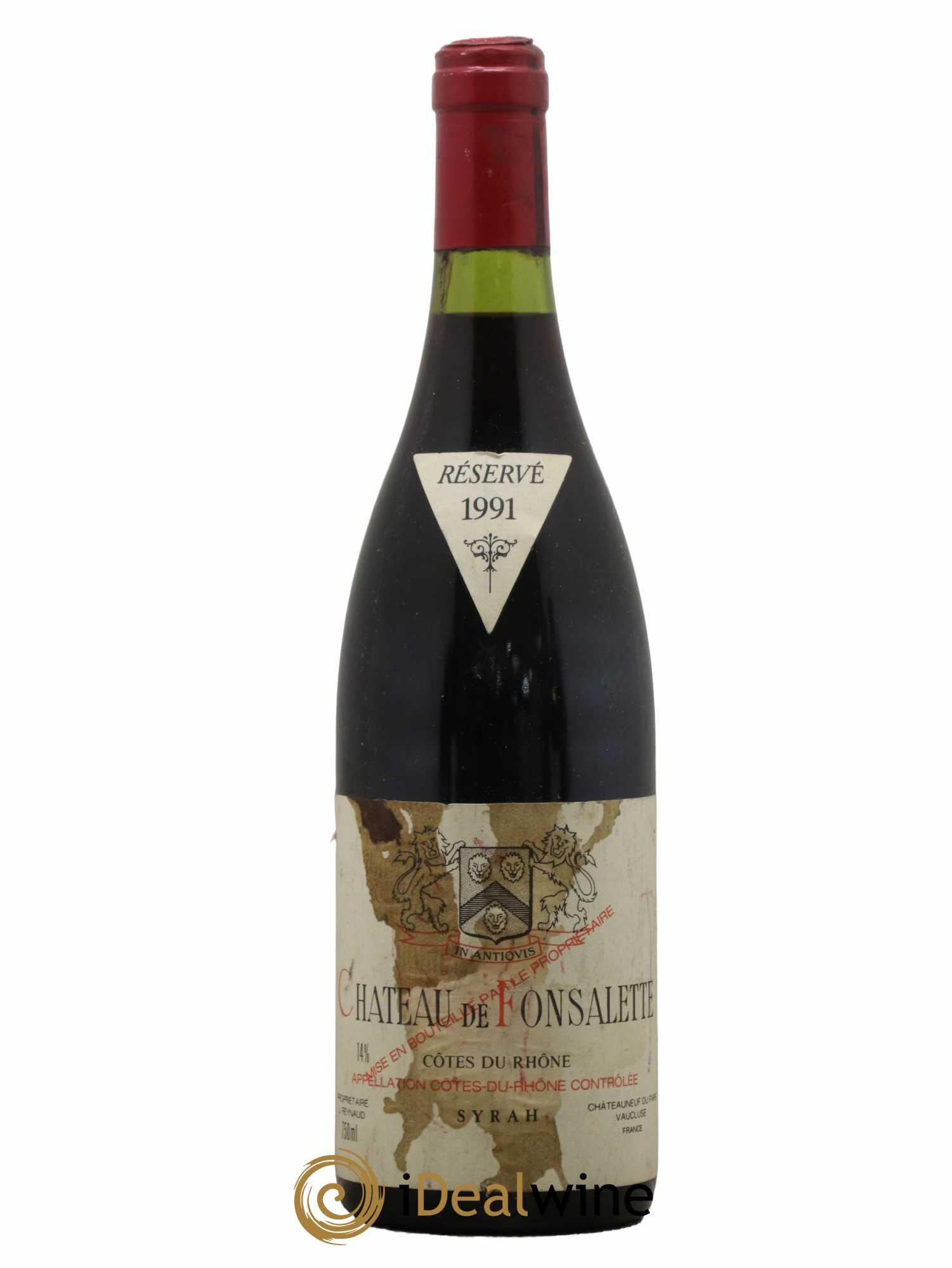 Côtes-du-Rhône Cuvée Syrah Château de Fonsalette 1991 - Lot de 1 bouteille - 0