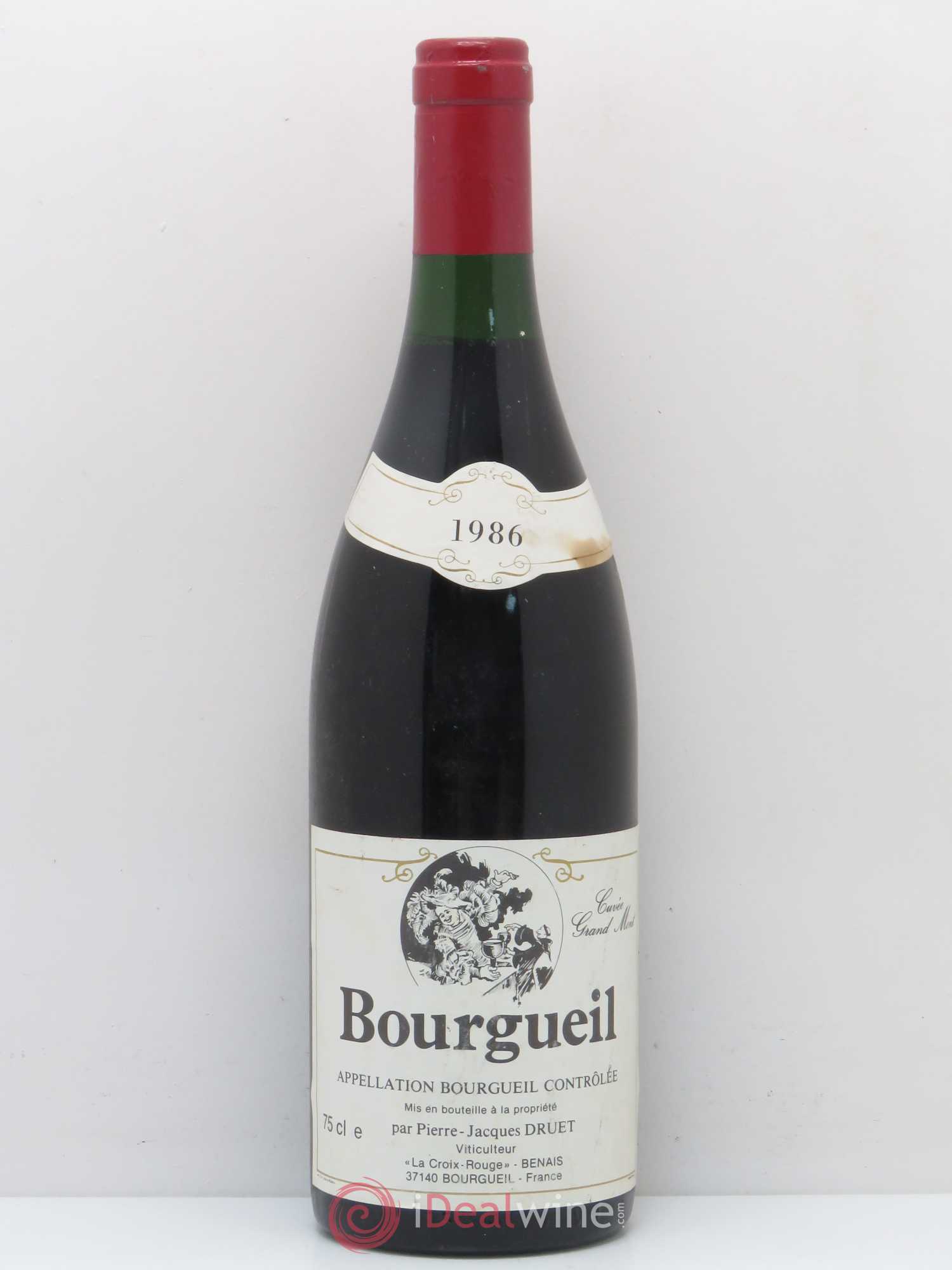 Bourgueil Grand Mont Pierre Jacques Druet 1986 - Lot de 1 bouteille - 0