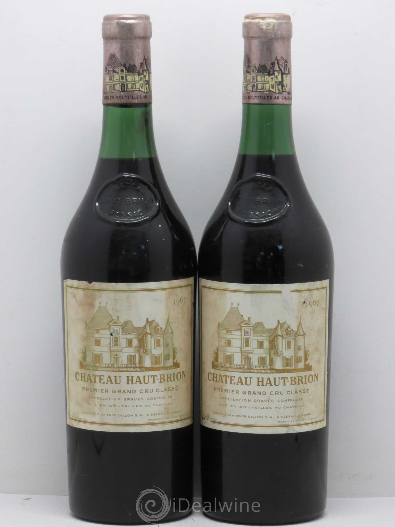 Château Haut Brion 1er Grand Cru Classé 1967 - Lot de 2 bouteilles - 0