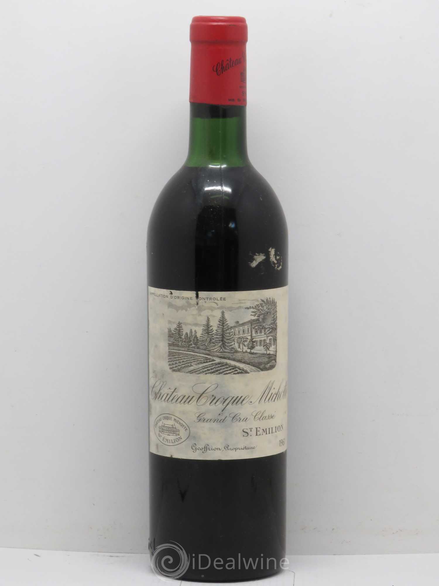 Château Croque Michotte 1961 - Lot de 1 bouteille - 0