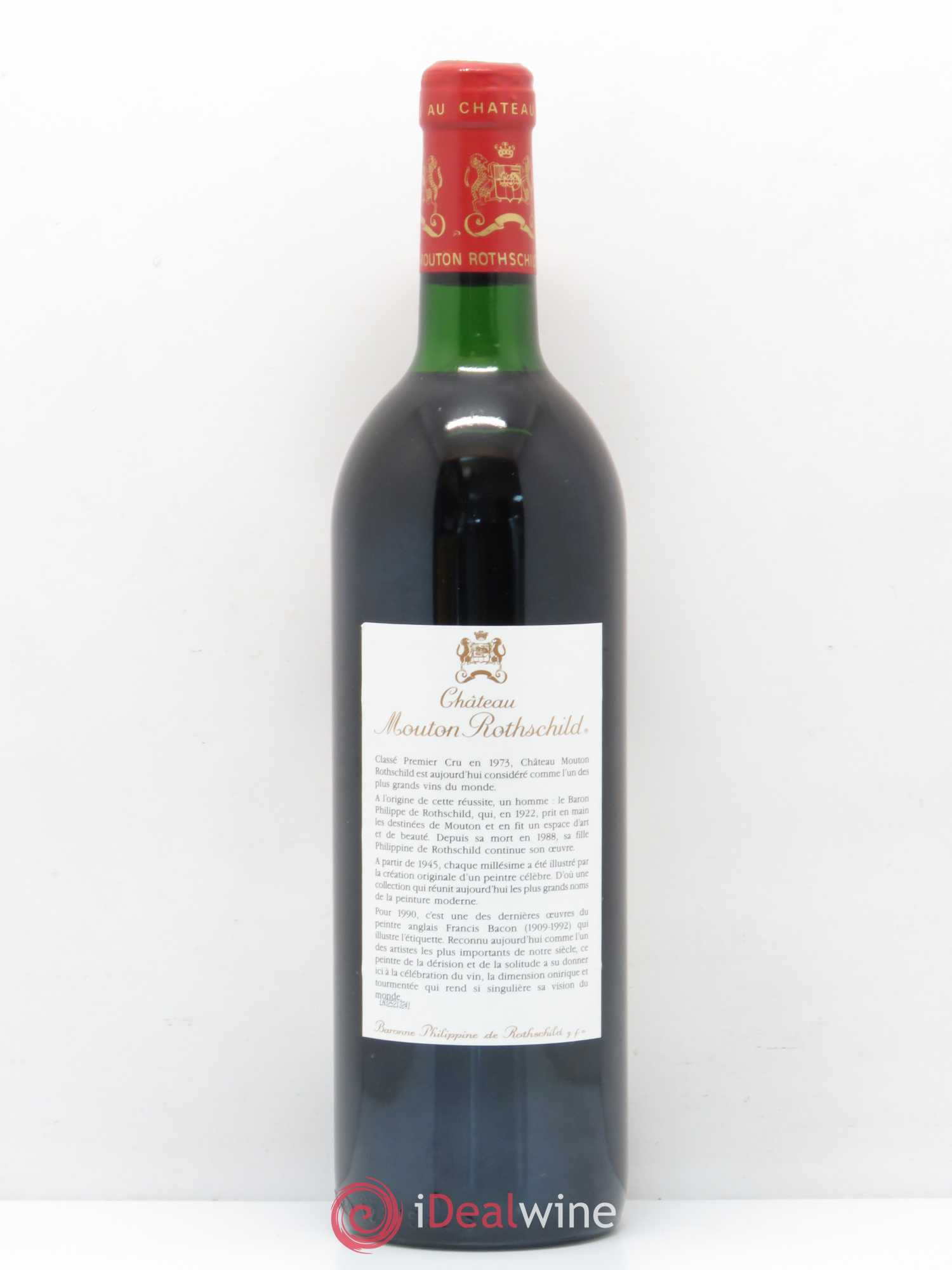 Château Mouton Rothschild 1er Grand Cru Classé 1990 - Lot de 1 bouteille - 1