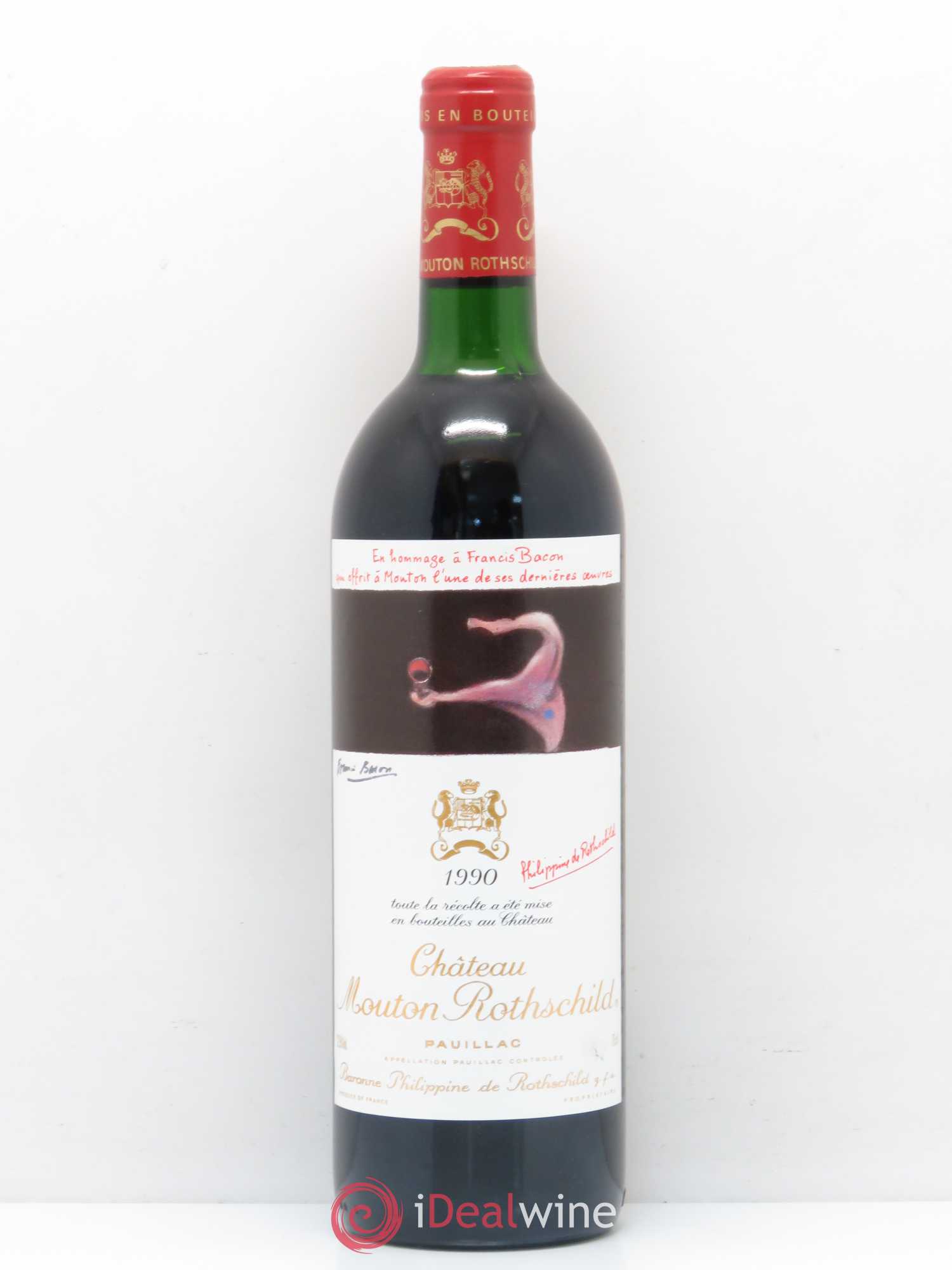 Château Mouton Rothschild 1er Grand Cru Classé 1990 - Lot de 1 bouteille - 0
