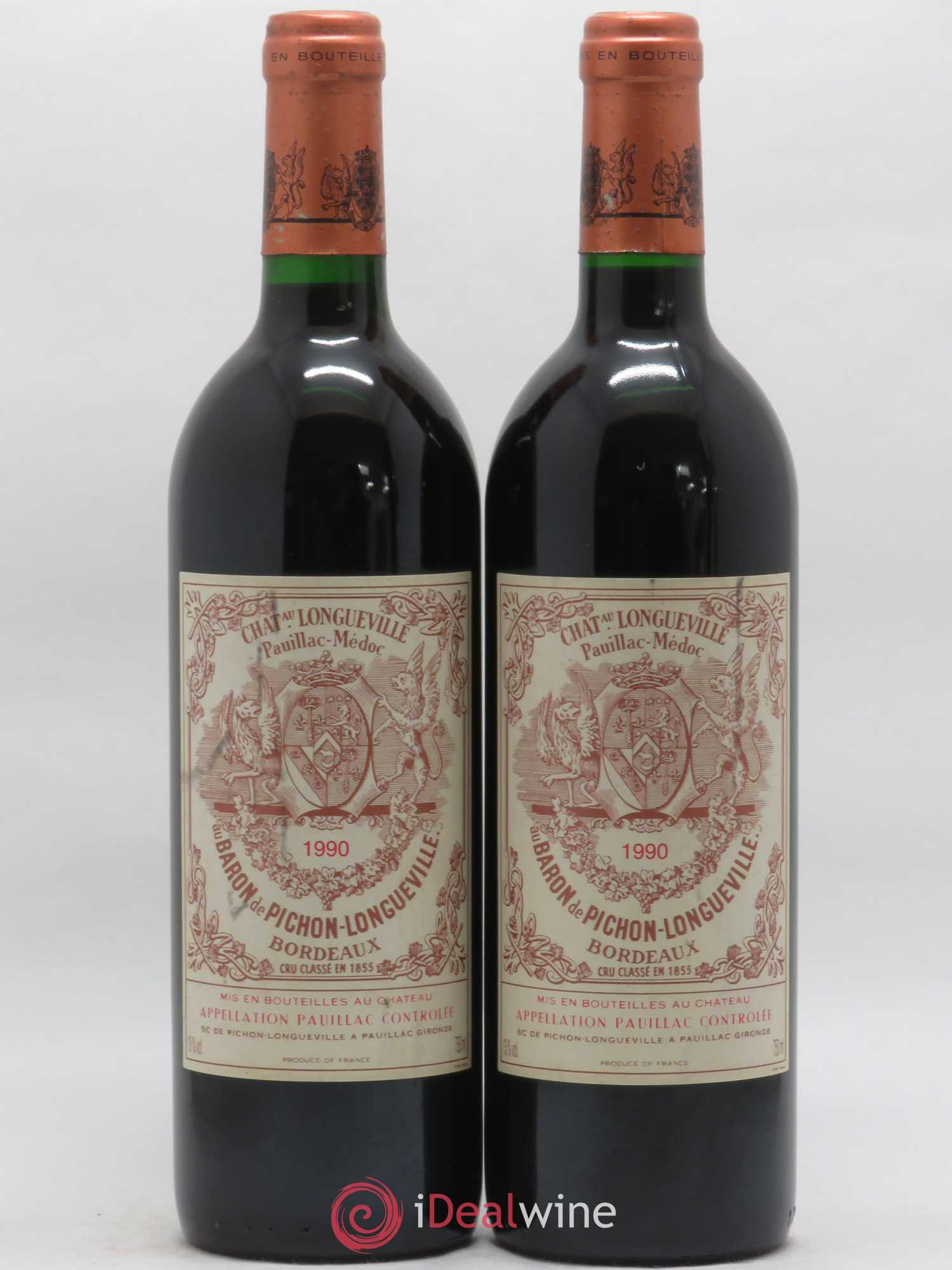 Pichon Longueville Baron 2ème Grand Cru Classé 1990 - Lot de 2 bouteilles - 0