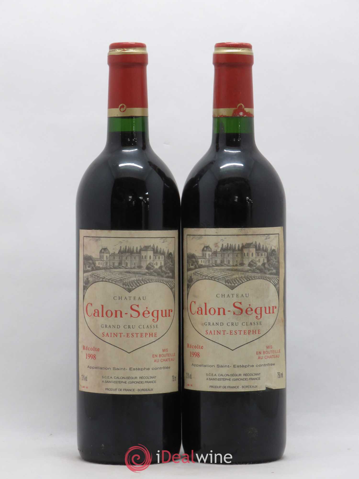 Château Calon Ségur 3ème Grand Cru Classé 1998 - Lot de 2 bouteilles - 0