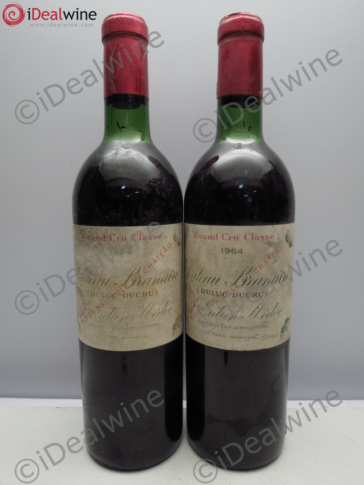 Château Branaire Ducru 4ème Grand Cru Classé 1964 - Lot de 2 bouteilles - 0