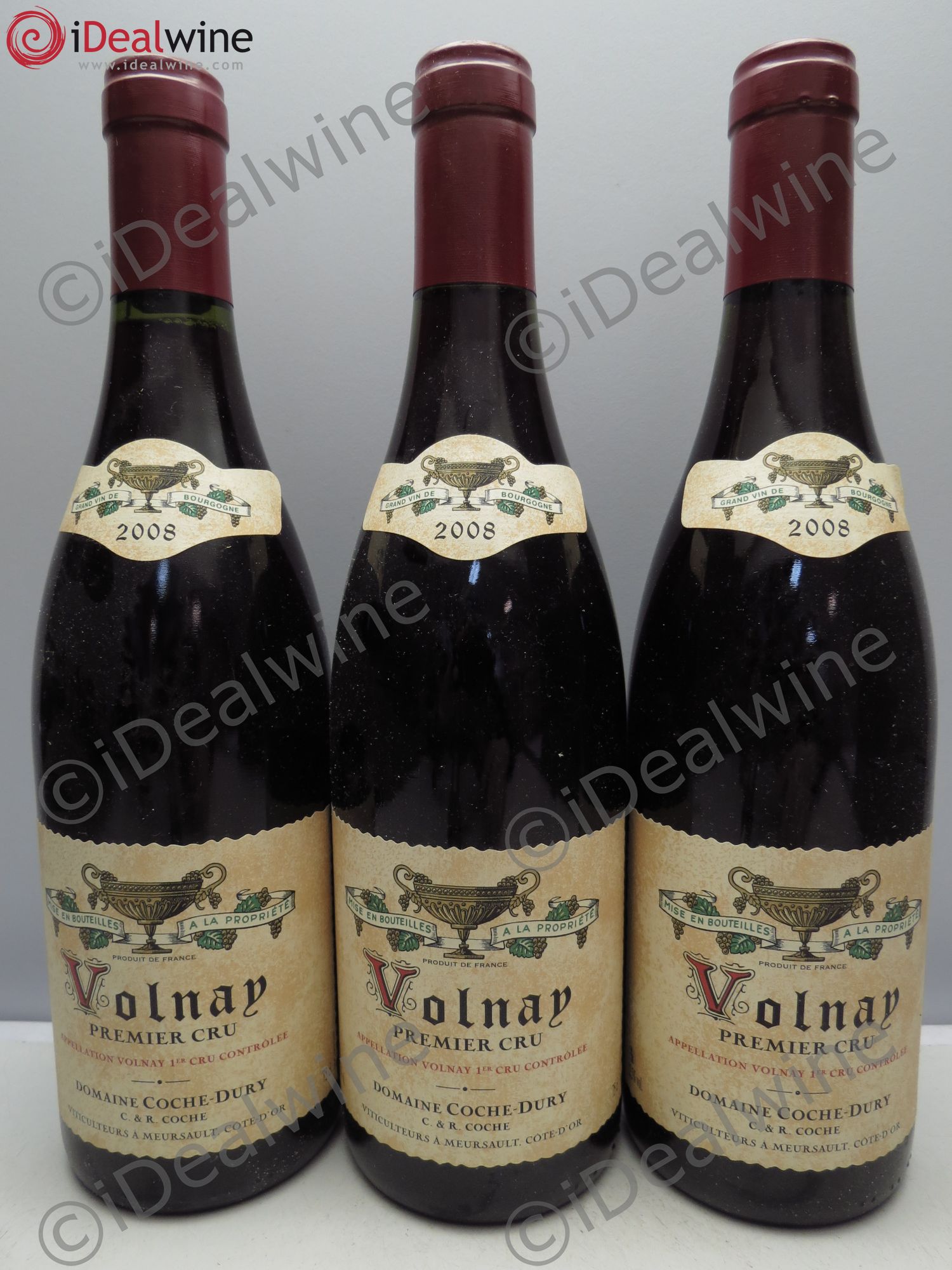 Volnay 1er Cru Coche Dury (Domaine) 2008 - Lot de 3 bouteilles - 0