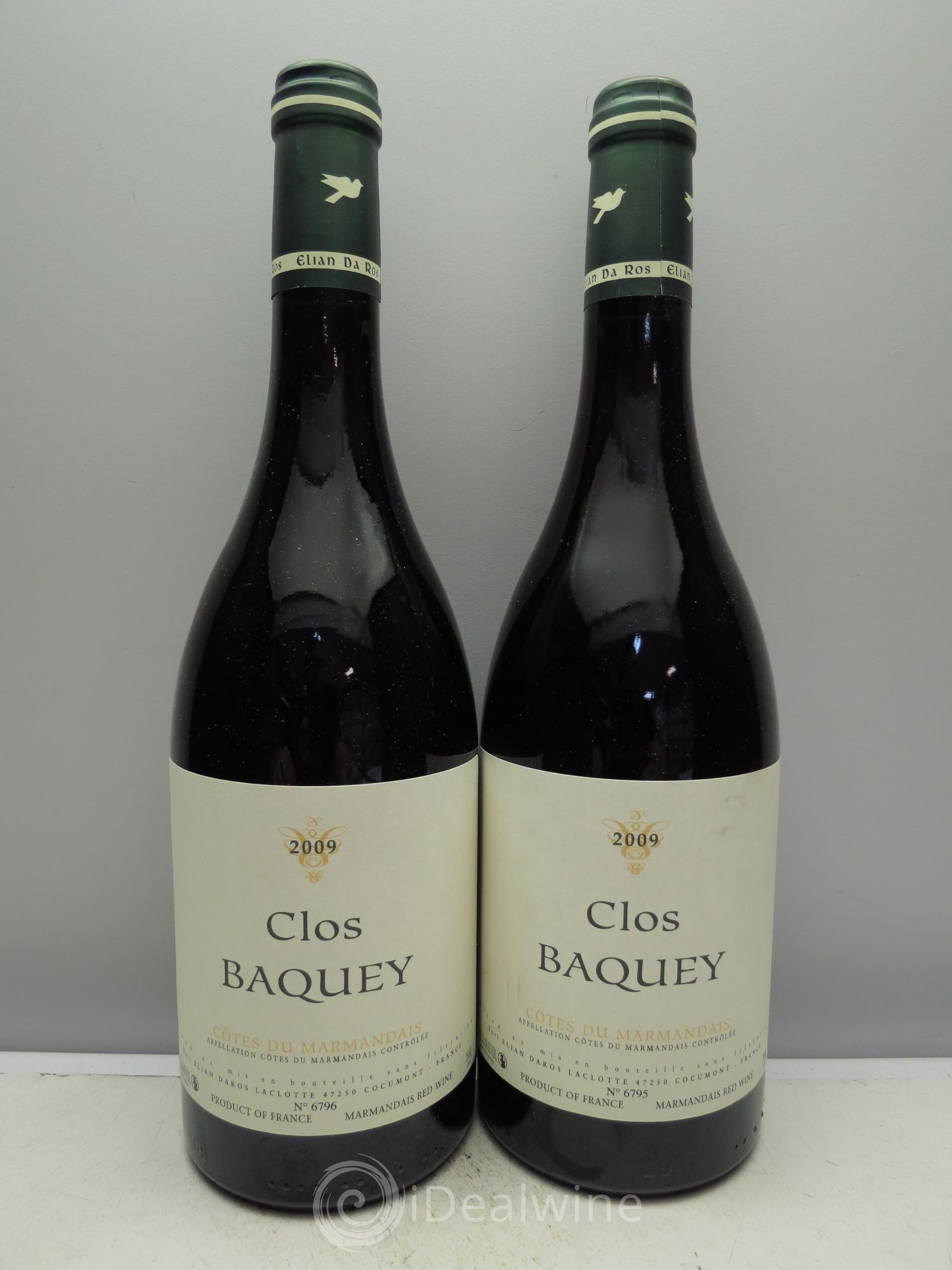 Côtes du Marmandais Clos Baquey Elian Da Ros Laclotte 2009 - Posten von 2 Flaschen - 0