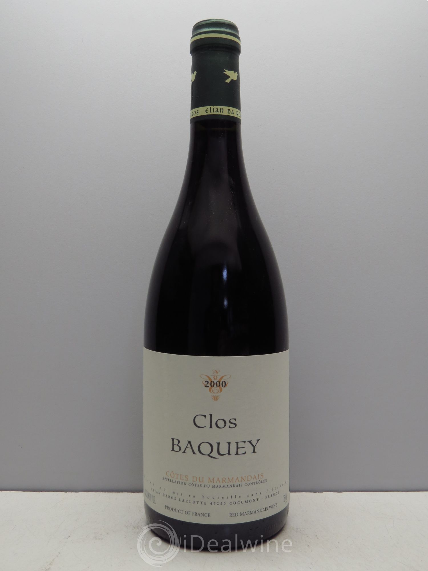 Côtes du Marmandais Clos Baquey Elian Da Ros 2000 - Posten von 1 Flasche - 0