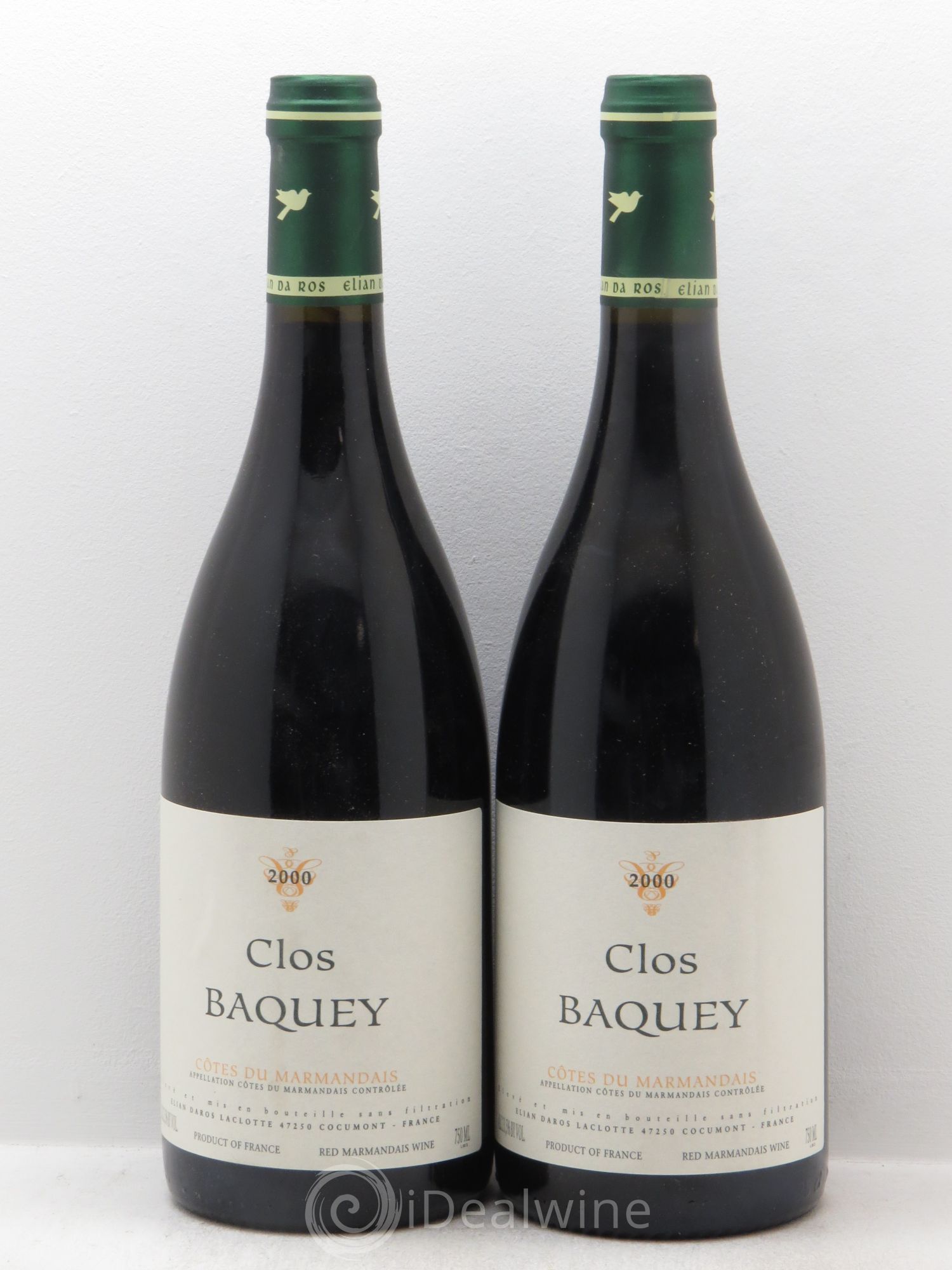 Côtes du Marmandais Clos Baquey 2000 - Posten von 2 Flaschen - 0