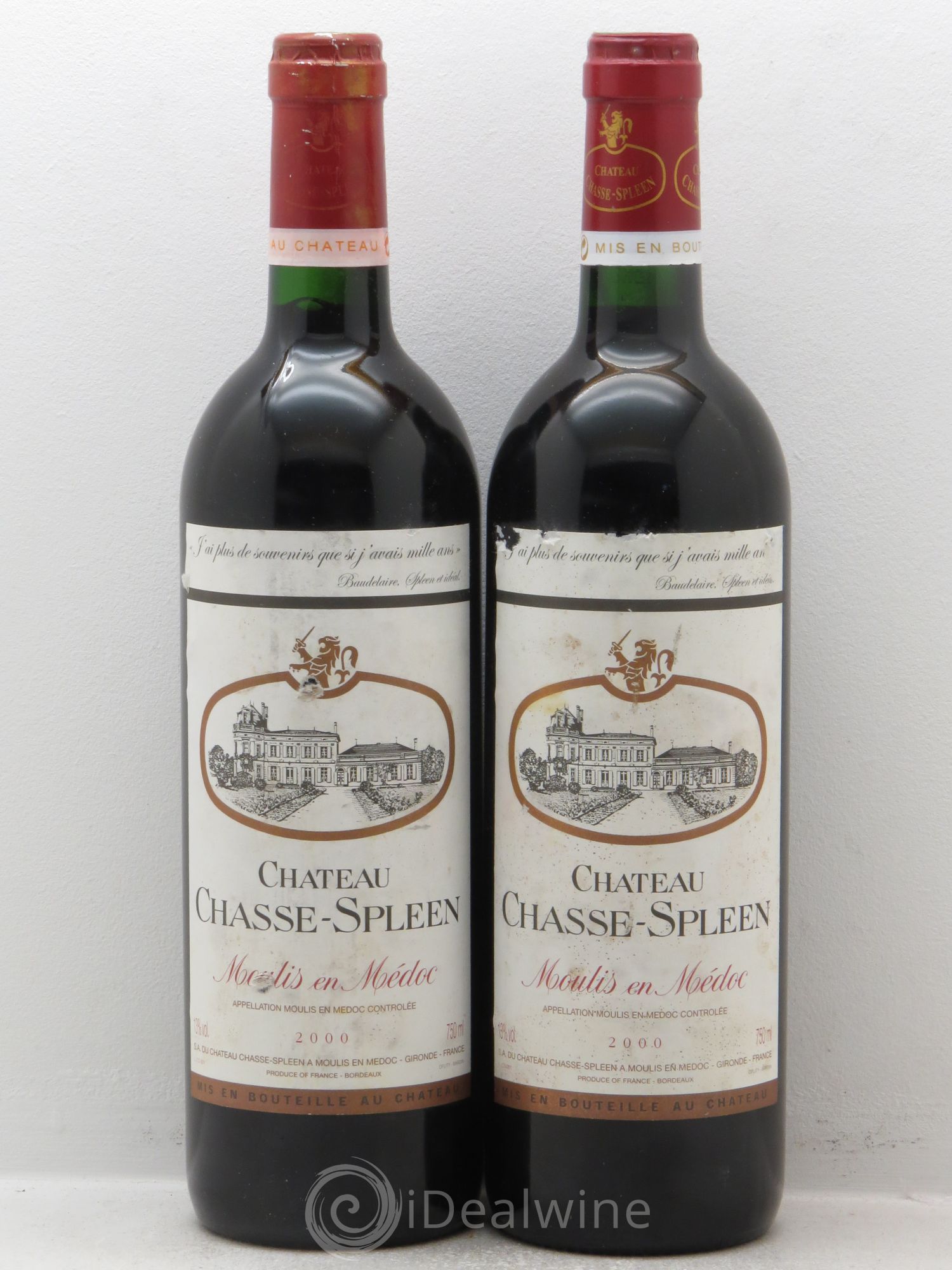 Château Chasse Spleen 2000 - Lot de 2 bouteilles - 0