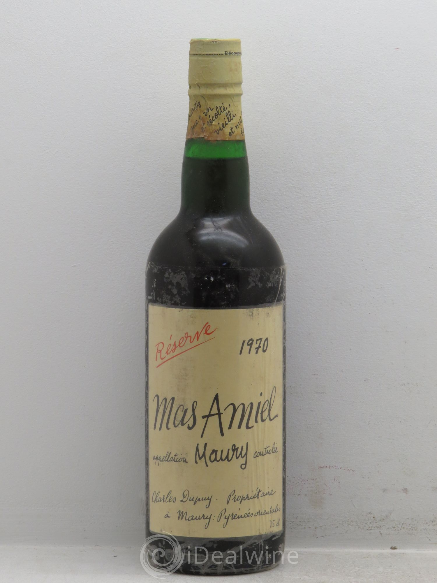 Maury Mas Amiel Réserve Spéciale 1970 - Lot de 1 bouteille - 0