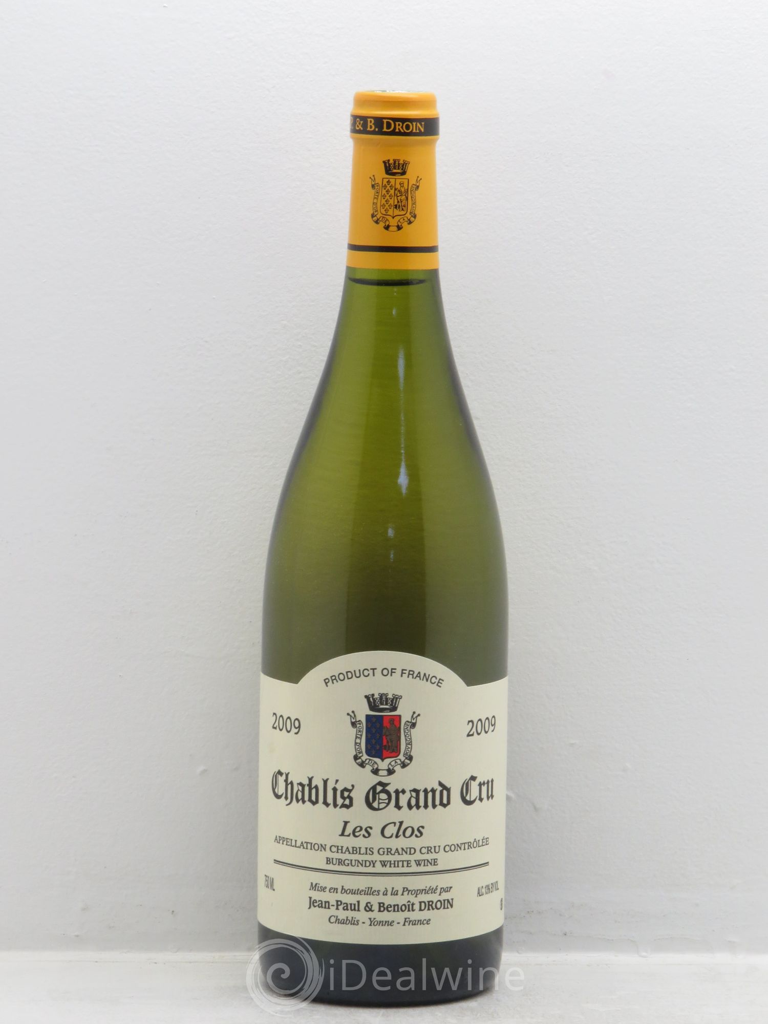 Chablis Grand Cru Les Clos Jean-Paul & Benoît Droin (Domaine) 2009 - Lot de 1 bouteille - 0