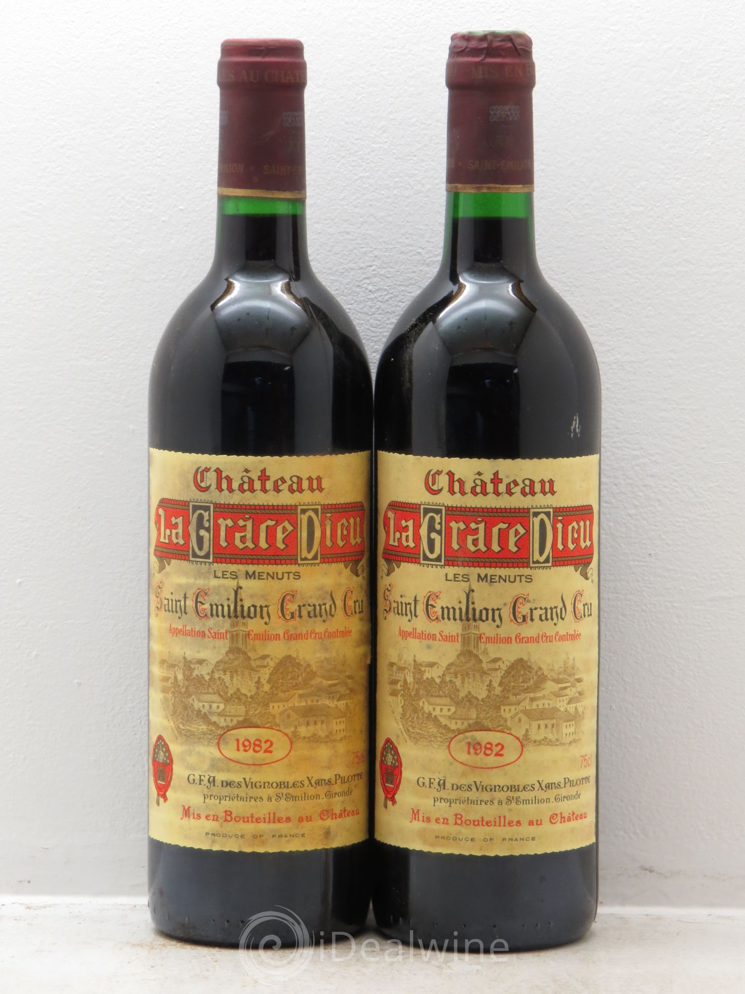 Château la Grâce Dieu les Menuts 1982 - Lot de 2 bouteilles - 0