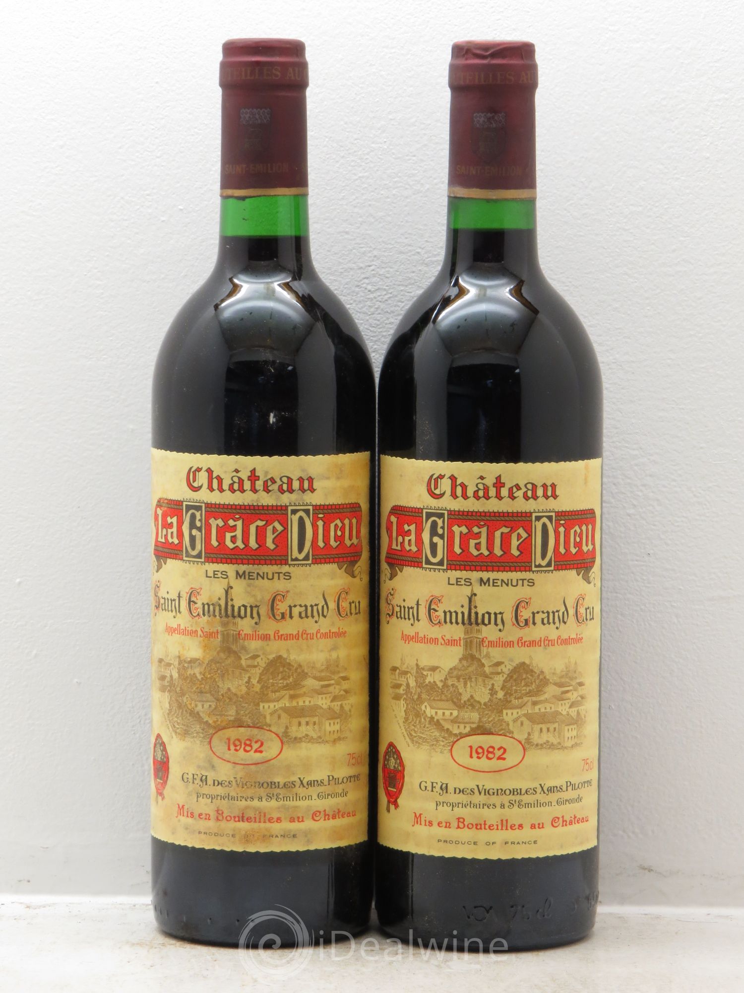 Château la Grâce Dieu les Menuts 1982 - Lot de 2 bouteilles - 0