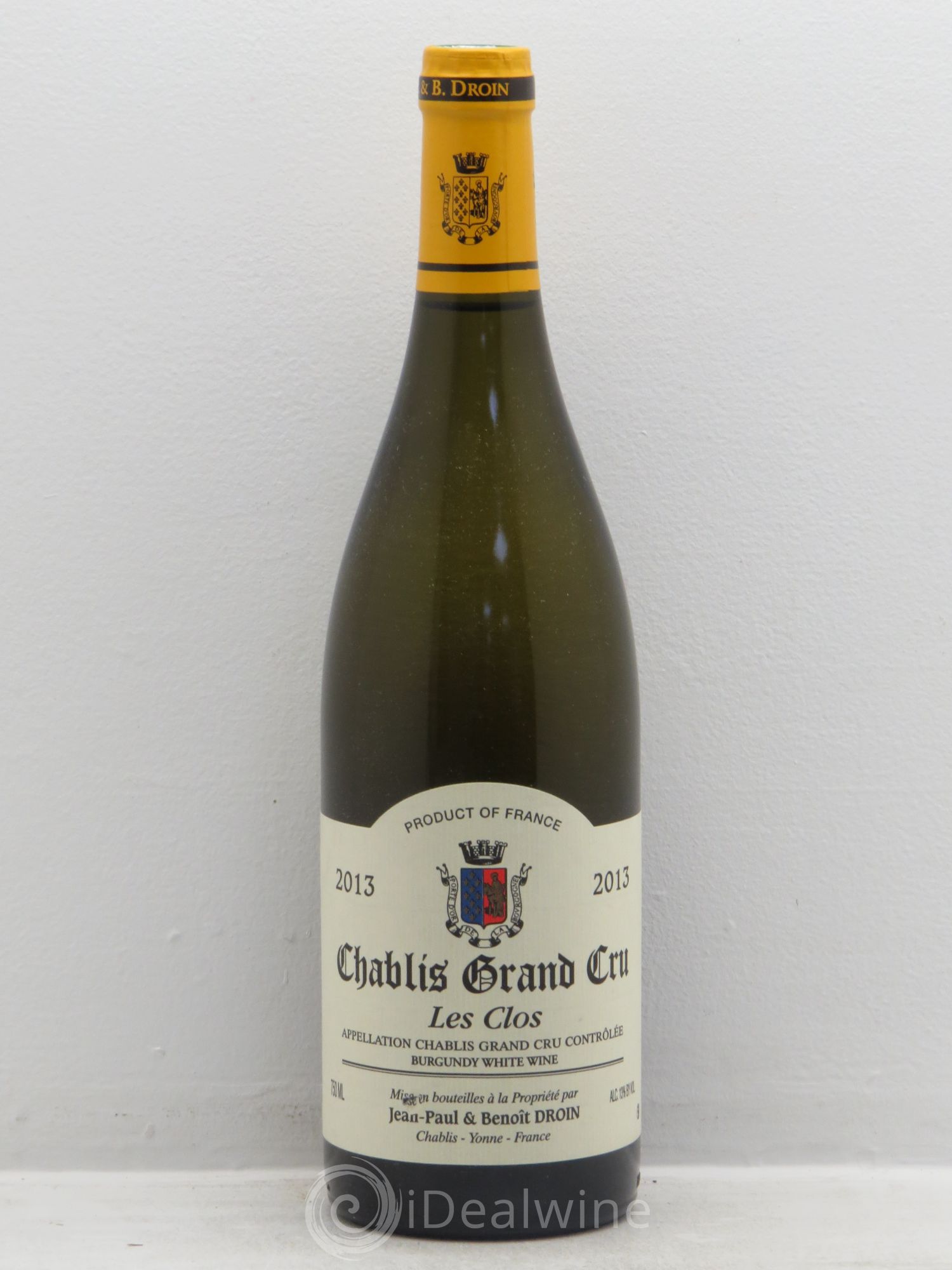 Chablis Grand Cru Les Clos Jean-Paul & Benoît Droin (Domaine) 2013 - Lot de 1 bouteille - 0
