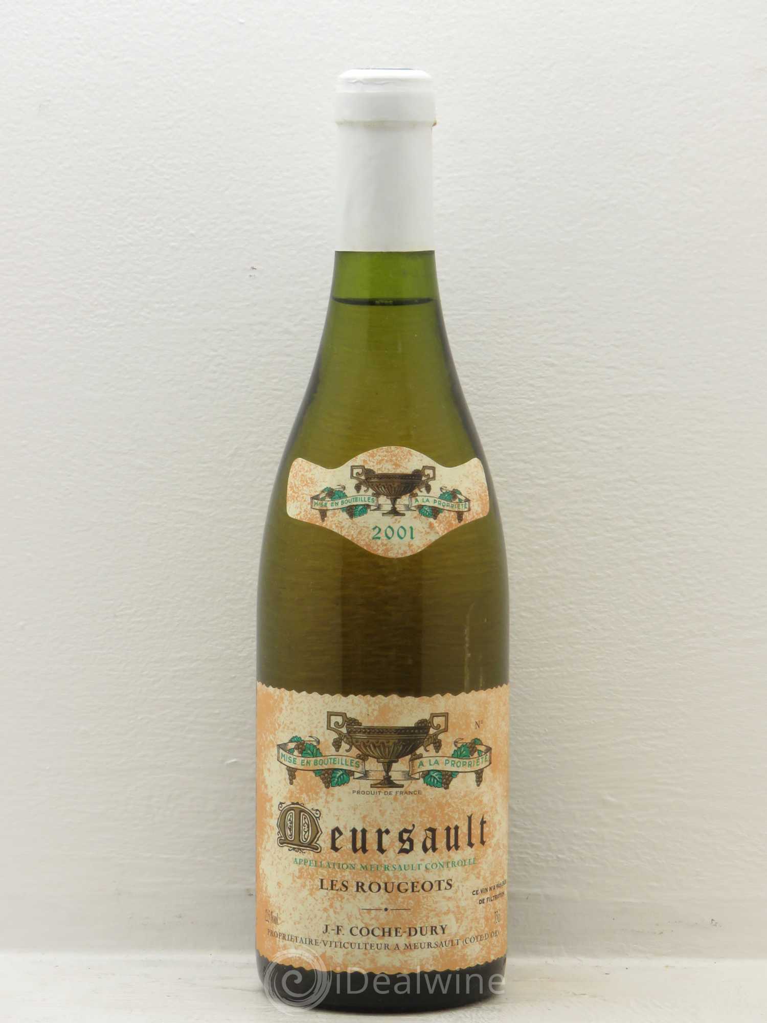 Meursault Les Rougeots Coche Dury (Domaine) 2001 - Lot de 1 bouteille - 0