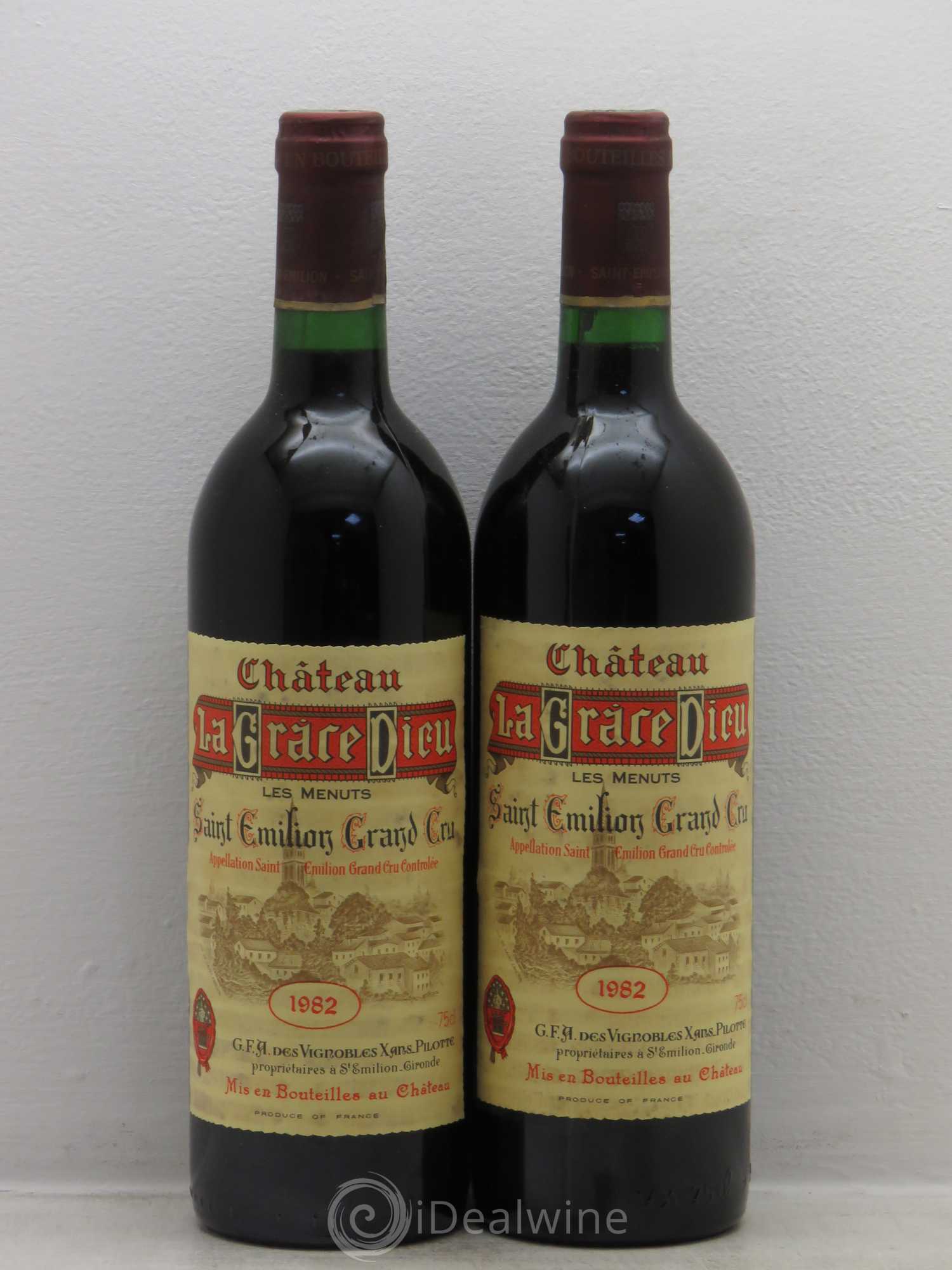 Château la Grâce Dieu les Menuts 1982 - Lot de 2 bouteilles - 0