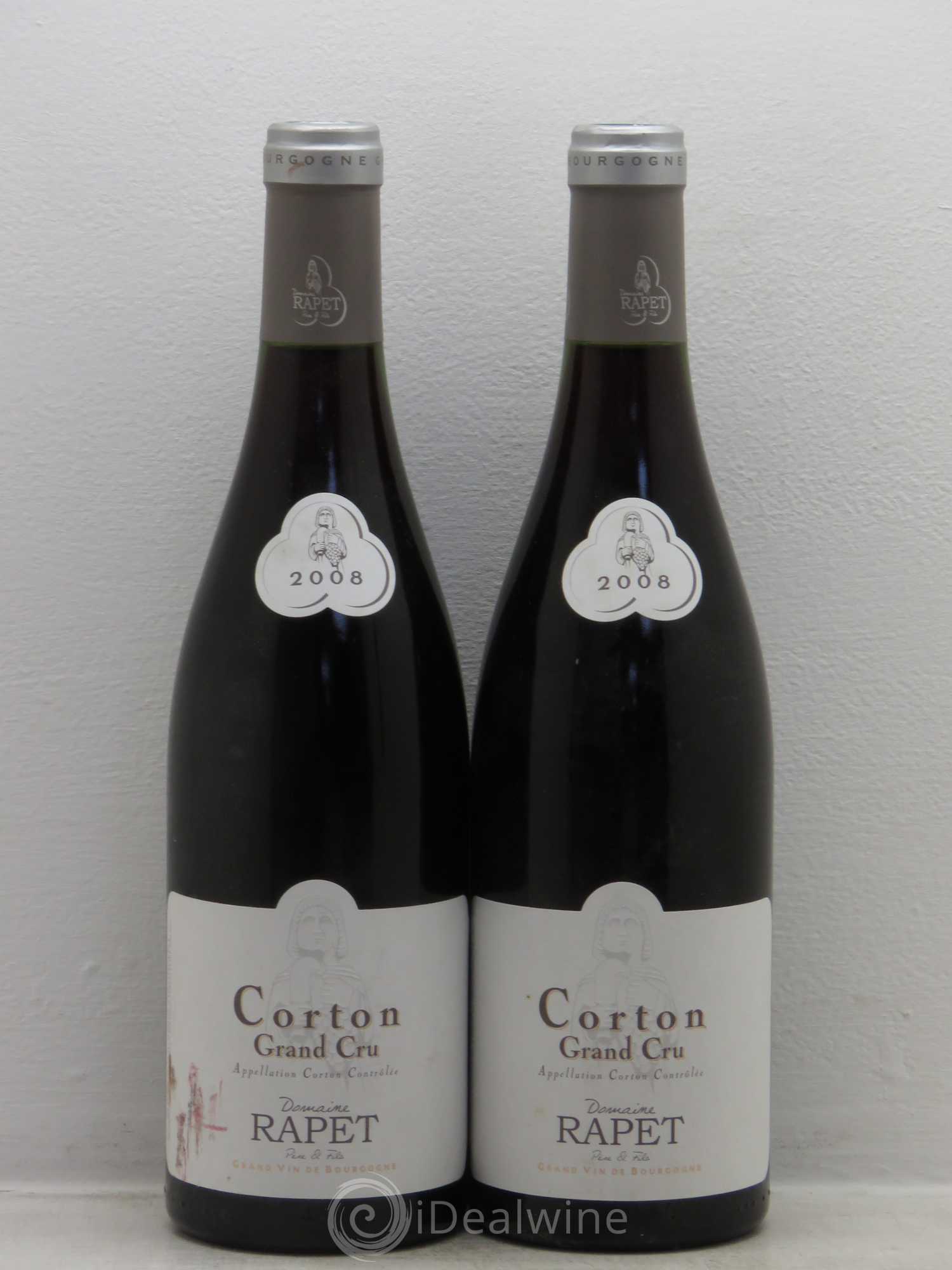 Corton Grand Cru Domaine Rapet 2008 - Lot de 2 bouteilles - 0