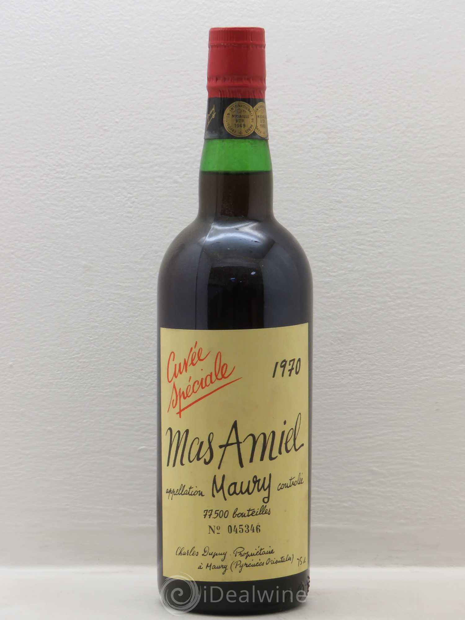 Maury Mas Amiel Cuvée Spéciale 1970 - Lot de 1 bouteille - 0