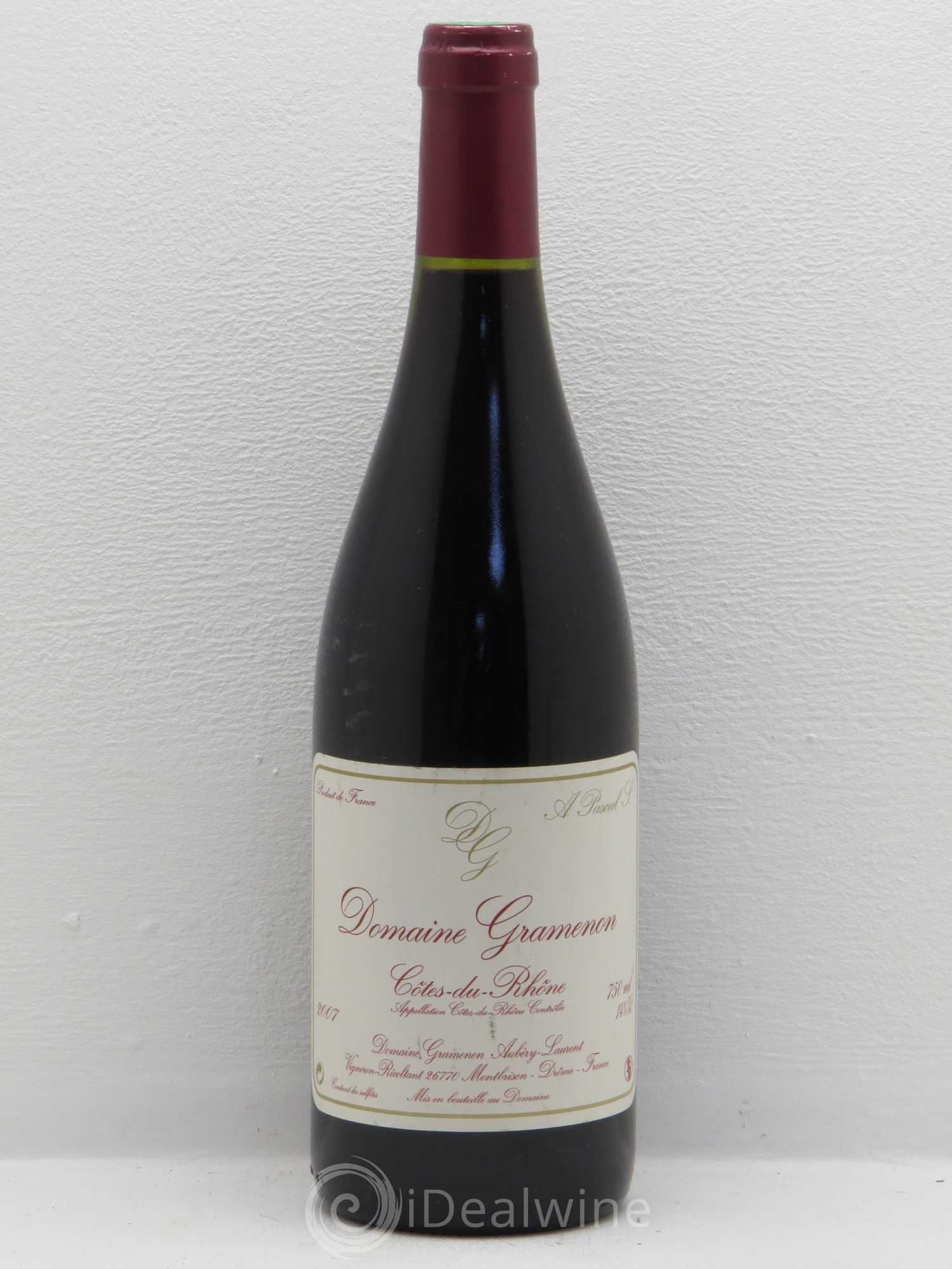Côtes-du-Rhône Cuvee Pascal Gramenon 2007 - Posten von 1 Flasche - 0