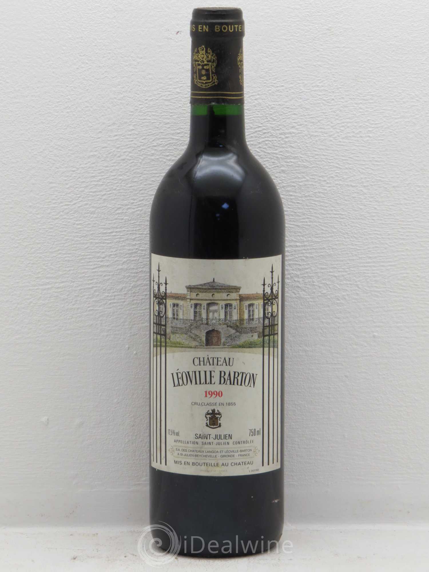 Château Léoville Barton 2ème Grand Cru Classé 1990 - Lot de 1 bouteille - 0