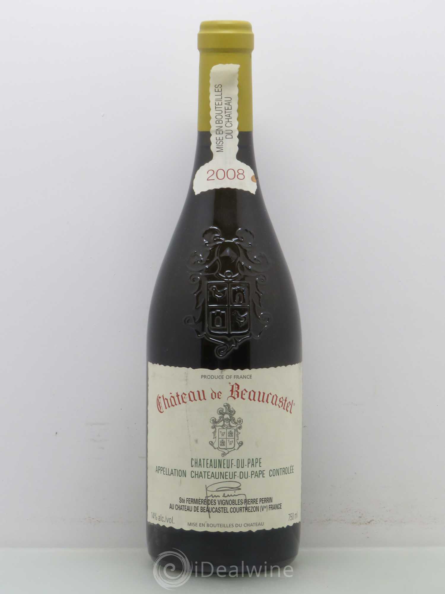 Châteauneuf-du-Pape Château de Beaucastel Famille Perrin 2008 - Lot de 1 bouteille - 0