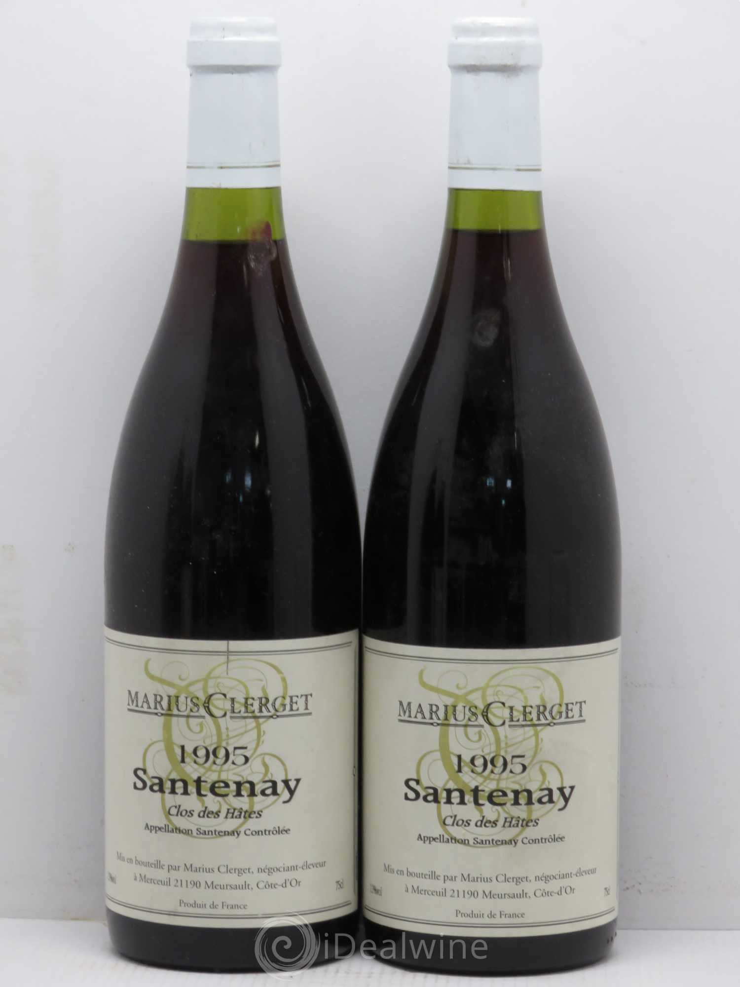 Santenay Clos des hates Clerget 1995 - Posten von 4 Flaschen - 1