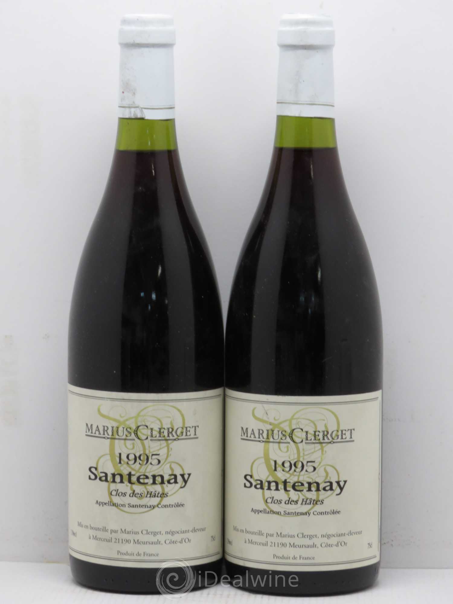 Santenay Clos des hates Clerget 1995 - Posten von 4 Flaschen - 2