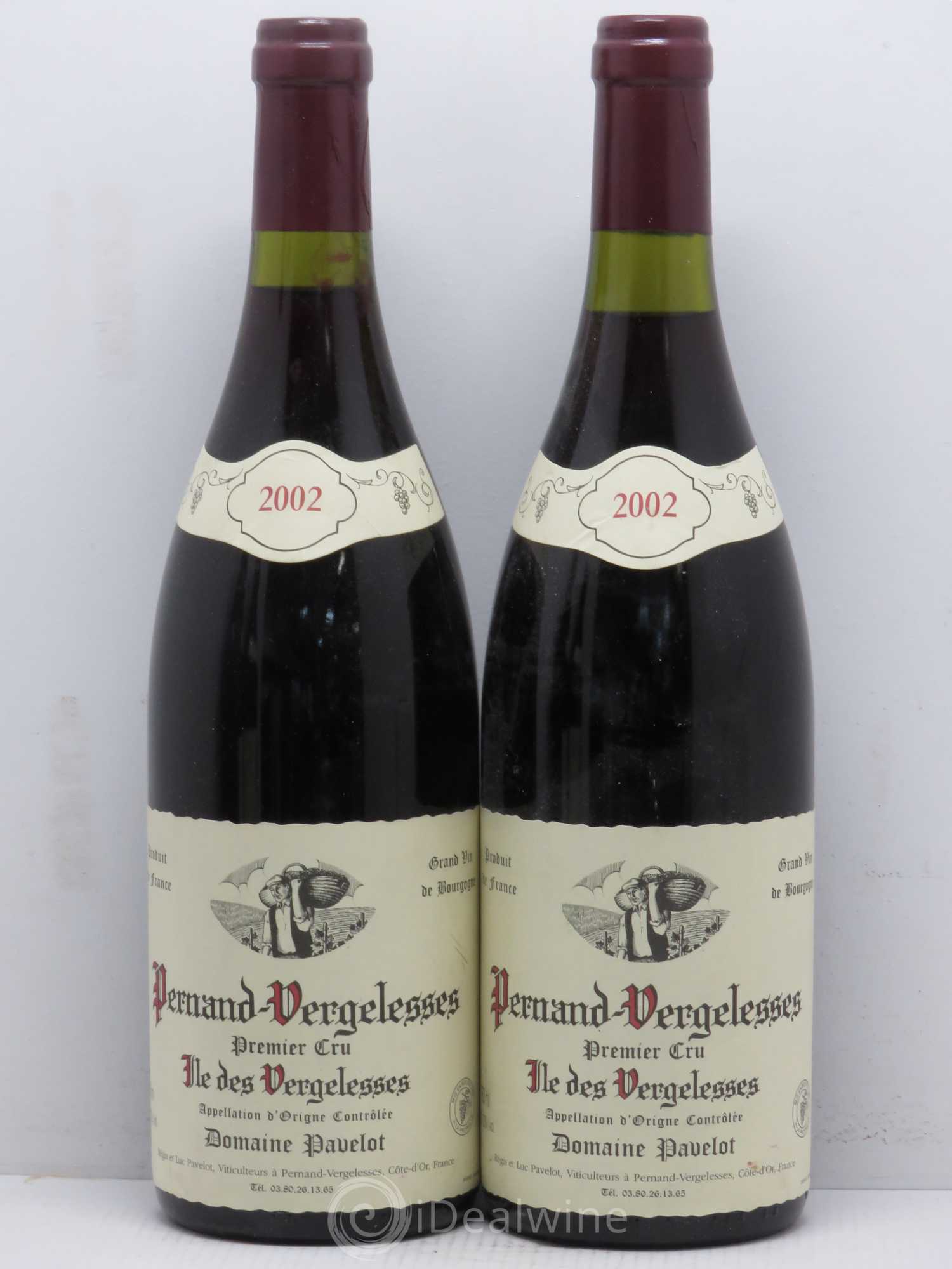 Pernand-Vergelesses 1er Cru Ile des Vergelesses Pavelot (Domaine) 2002 - Lot de 4 bouteilles - 1