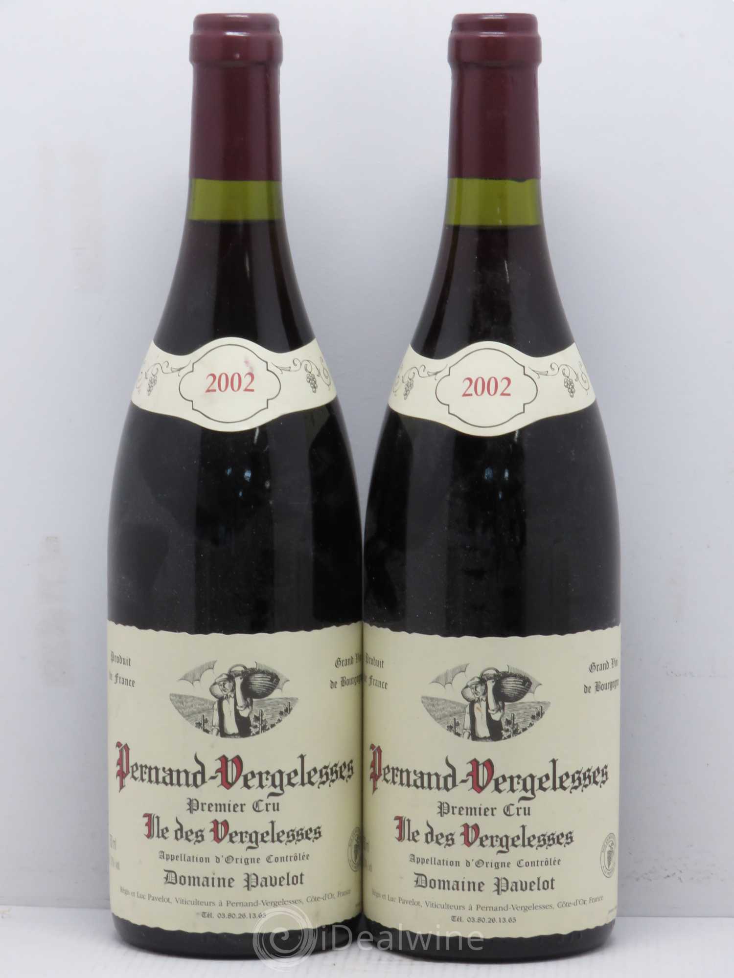 Pernand-Vergelesses 1er Cru Ile des Vergelesses Pavelot (Domaine) 2002 - Lot de 4 bouteilles - 2