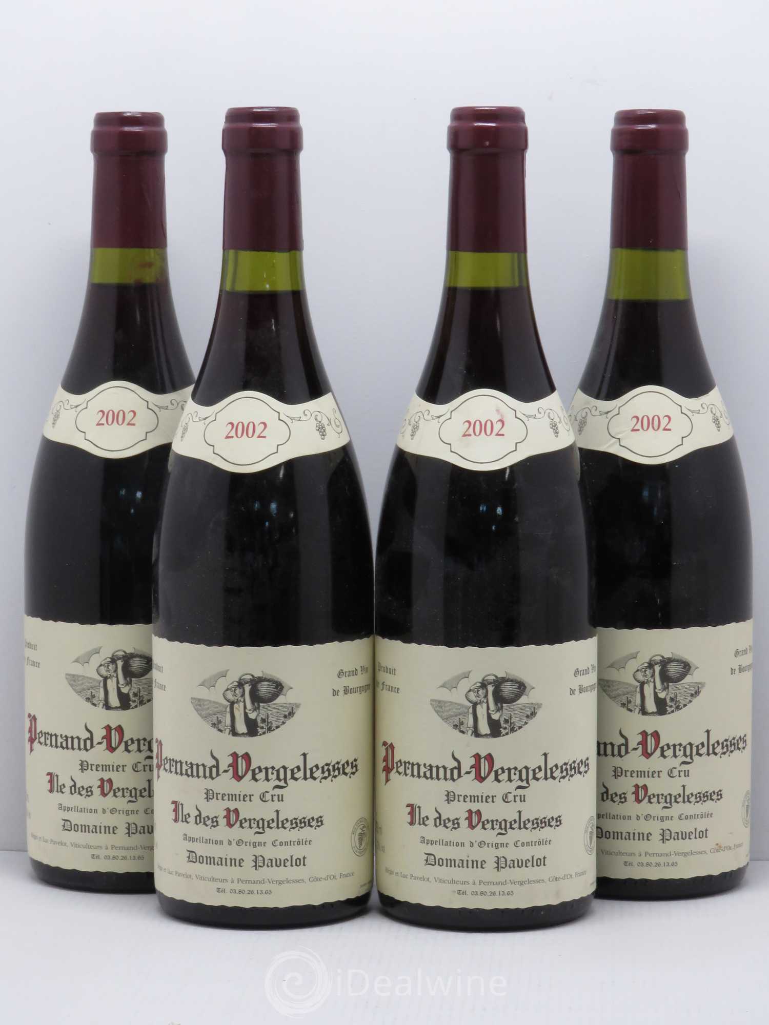 Pernand-Vergelesses 1er Cru Ile des Vergelesses Pavelot (Domaine) 2002 - Lot de 4 bouteilles - 0