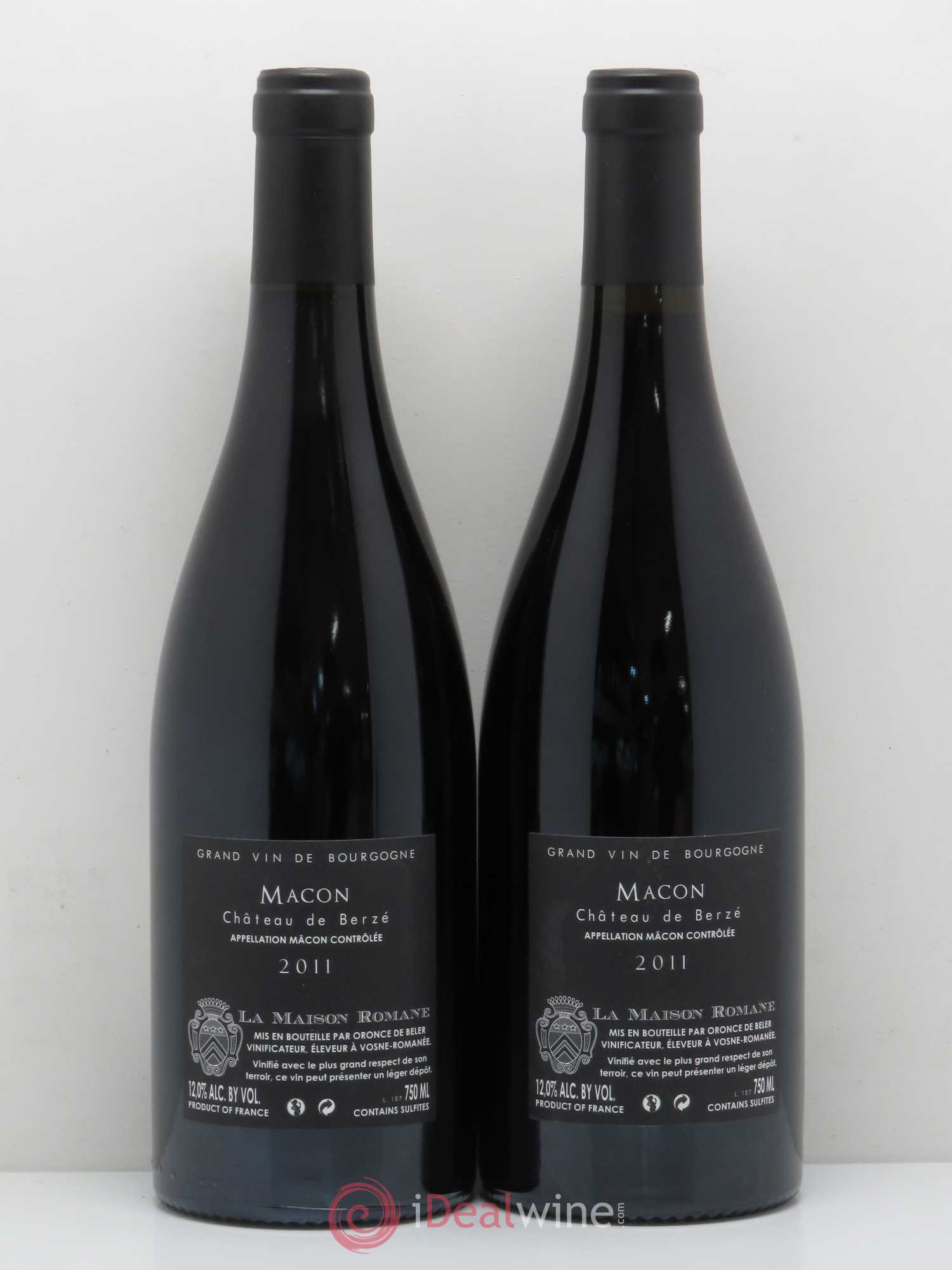 Mâcon Le Rouge Château De Berzé La Maison Romane 2011 - Lot de 2 bouteilles - 1
