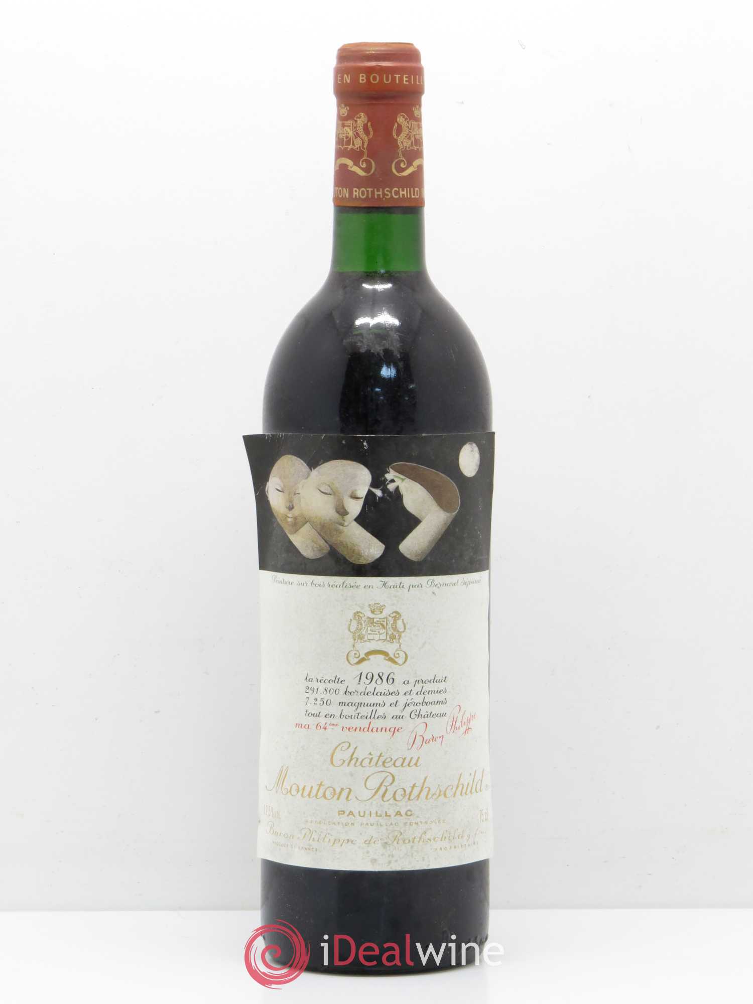 Château Mouton Rothschild 1er Grand Cru Classé 1986 - Lot de 1 bouteille - 0