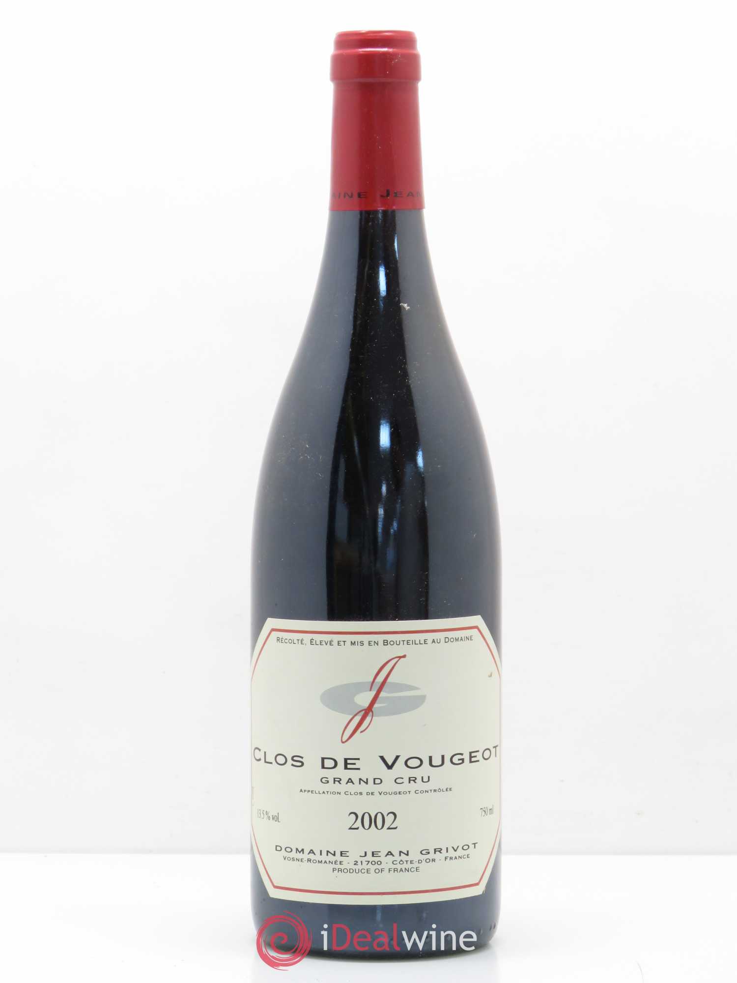 Clos de Vougeot Grand Cru Jean Grivot 2002 - Lot de 1 bouteille - 0