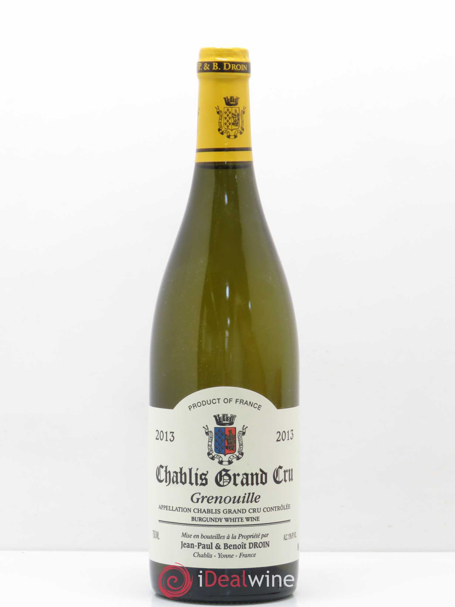 Chablis Grand Cru Grenouilles Jean-Paul & Benoît Droin (Domaine) 2013 - Lot de 1 bouteille - 0