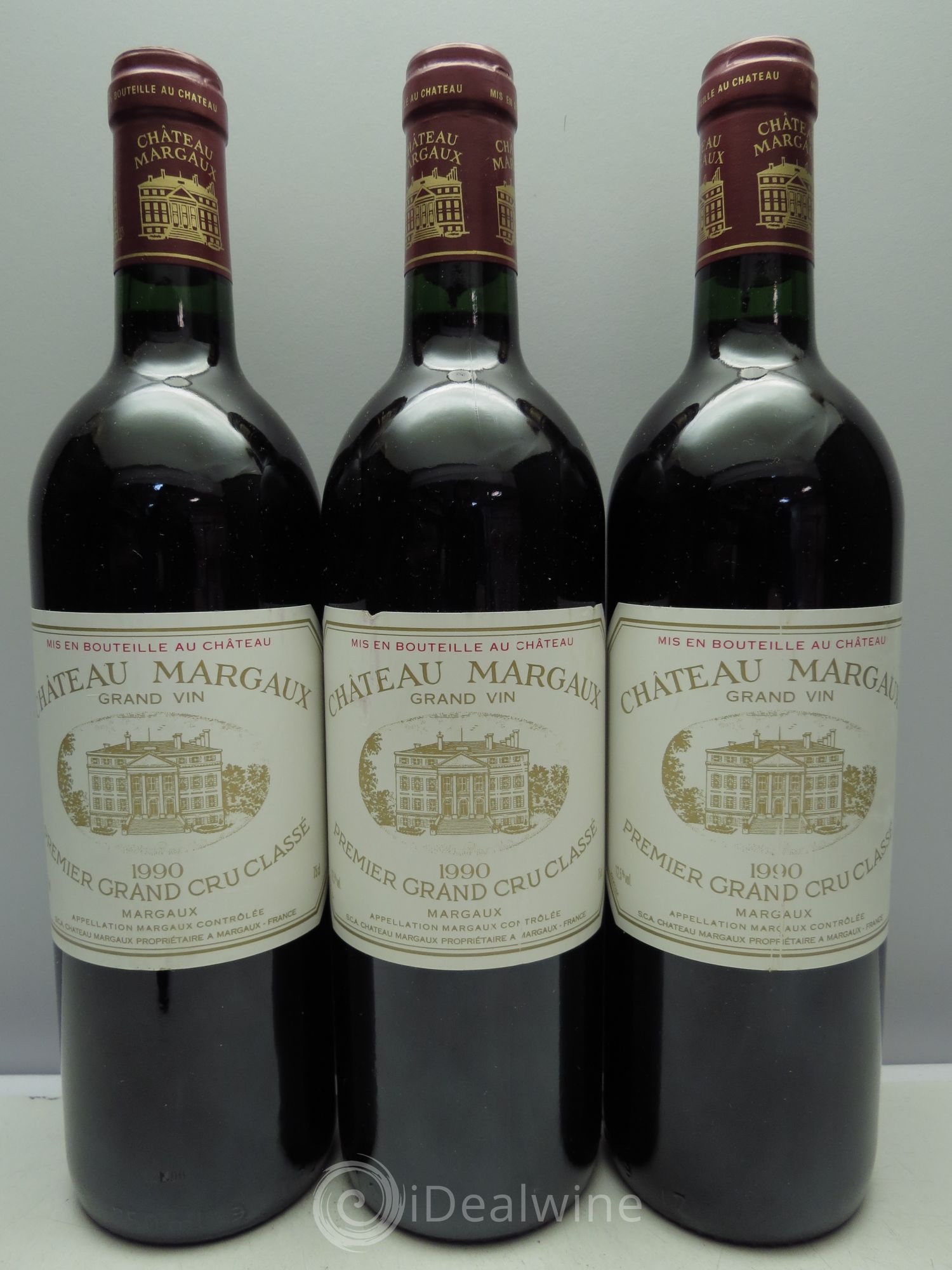 Château Margaux 1er Grand Cru Classé 1990 - Lot de 3 bouteilles - 0