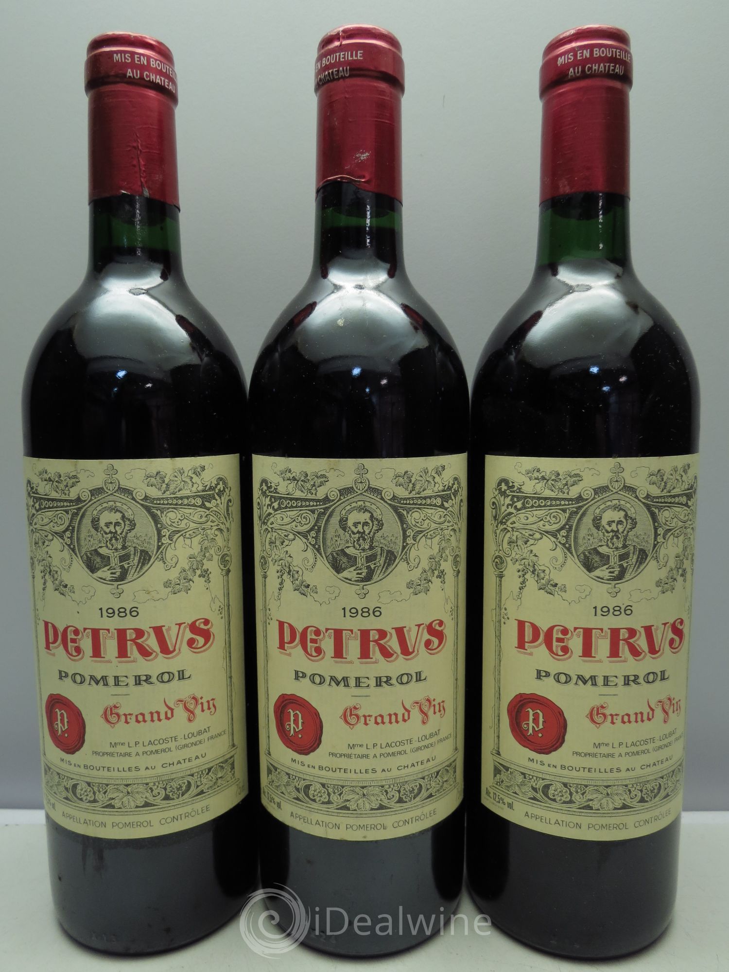 Petrus 1986 - Lot de 3 bouteilles - 0