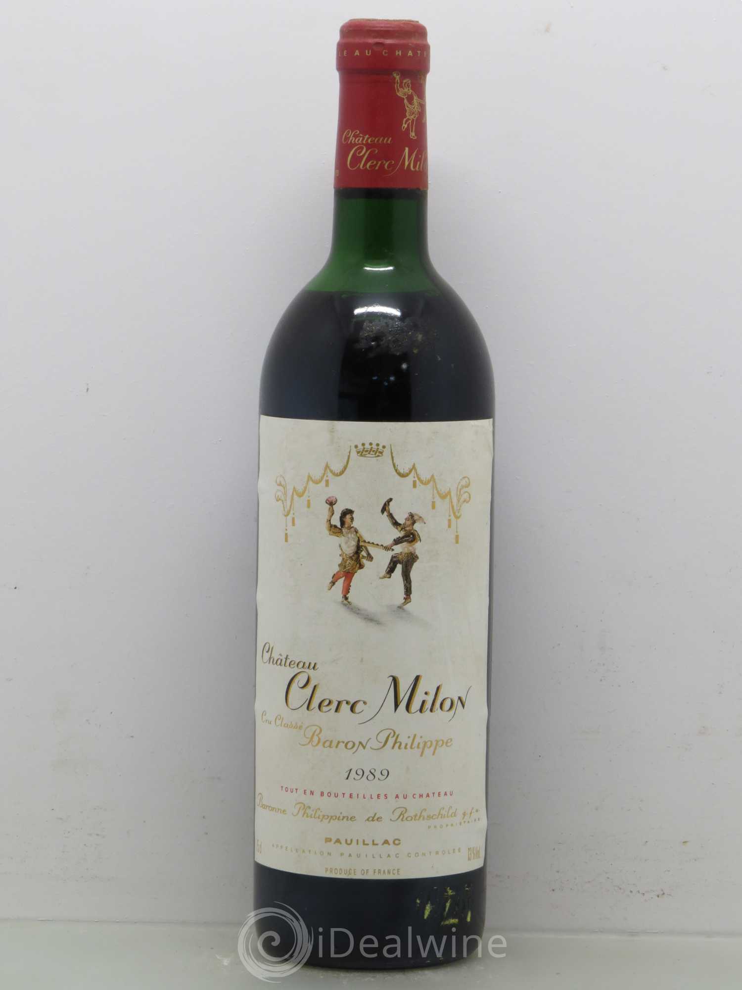 Château Clerc Milon 5ème Grand Cru Classé 1989 - Lot de 1 bouteille - 0
