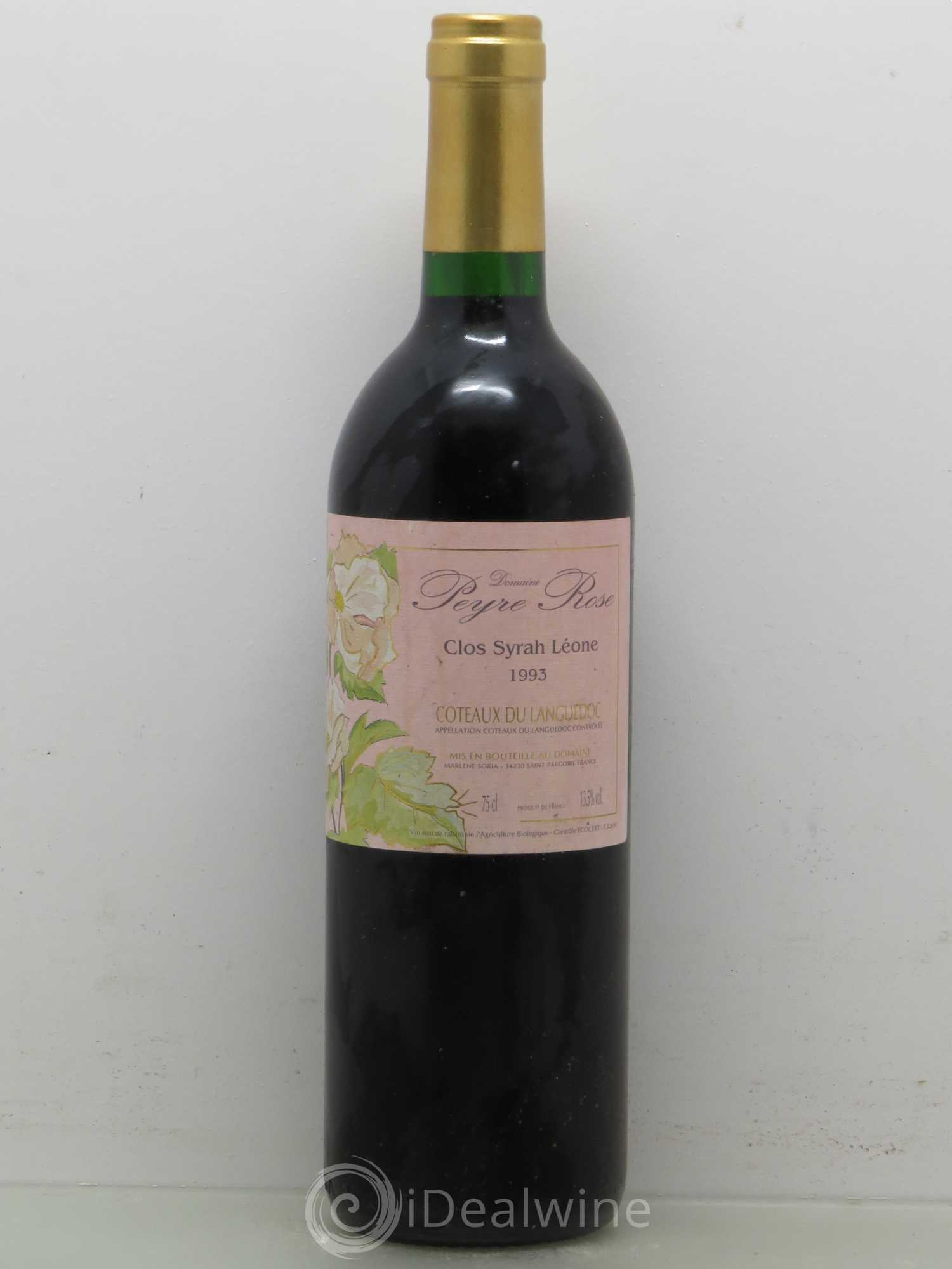 Coteaux du Languedoc Domaine Peyre Rose Belle Léone (anciennement Syrah Léone) Marlène Soria 1993 - Lot de 1 bouteille - 0