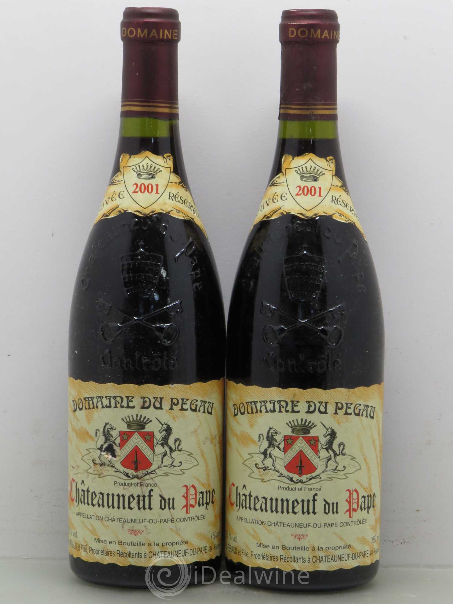 Châteauneuf-du-Pape Domaine du Pégau Cuvée Réservée Paul et Laurence Féraud 2001 - Lot de 2 bouteilles - 0