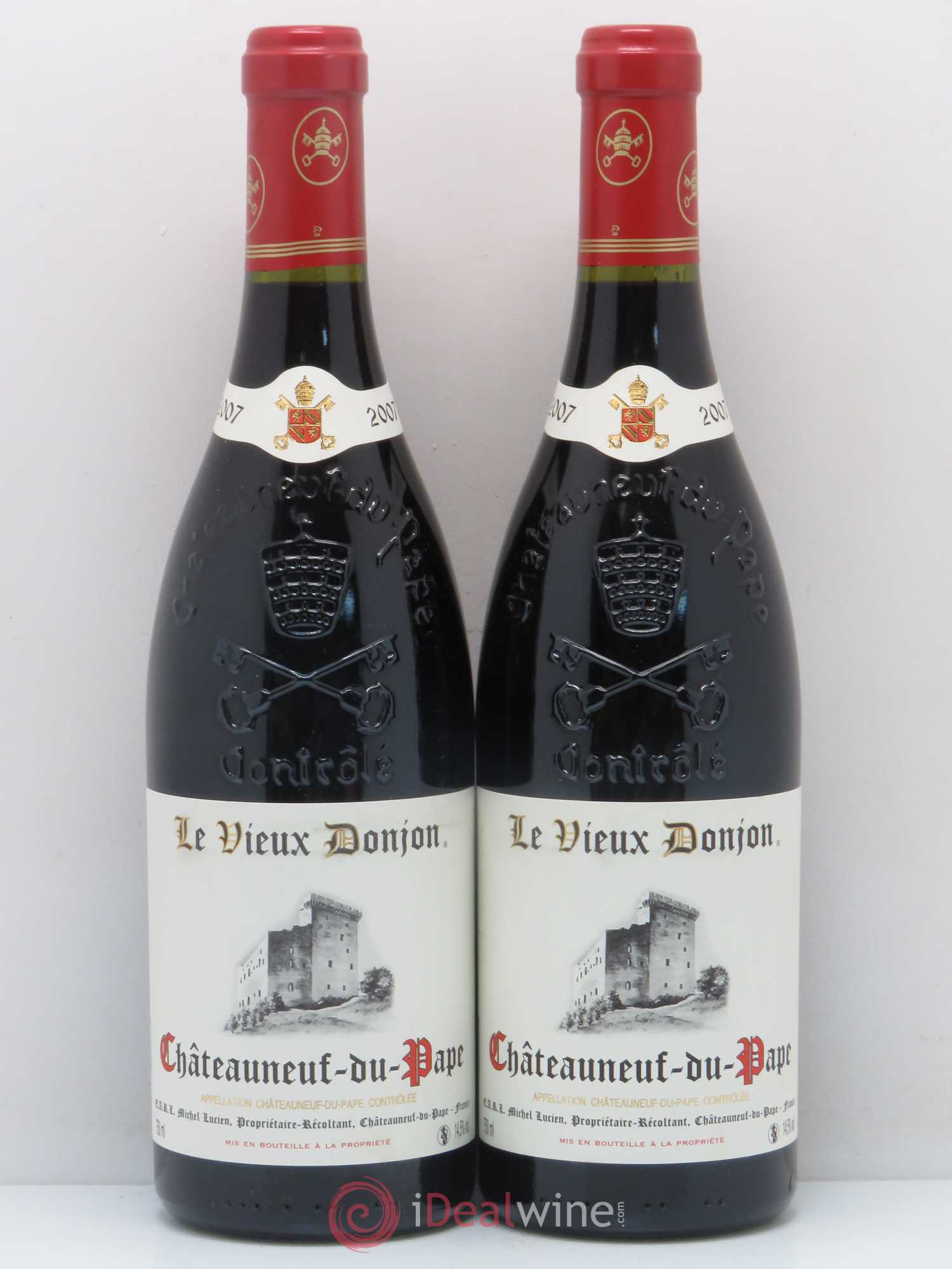 Châteauneuf-du-Pape Le Vieux Donjon Michel Lucien 2007 - Lot de 2 bouteilles - 0