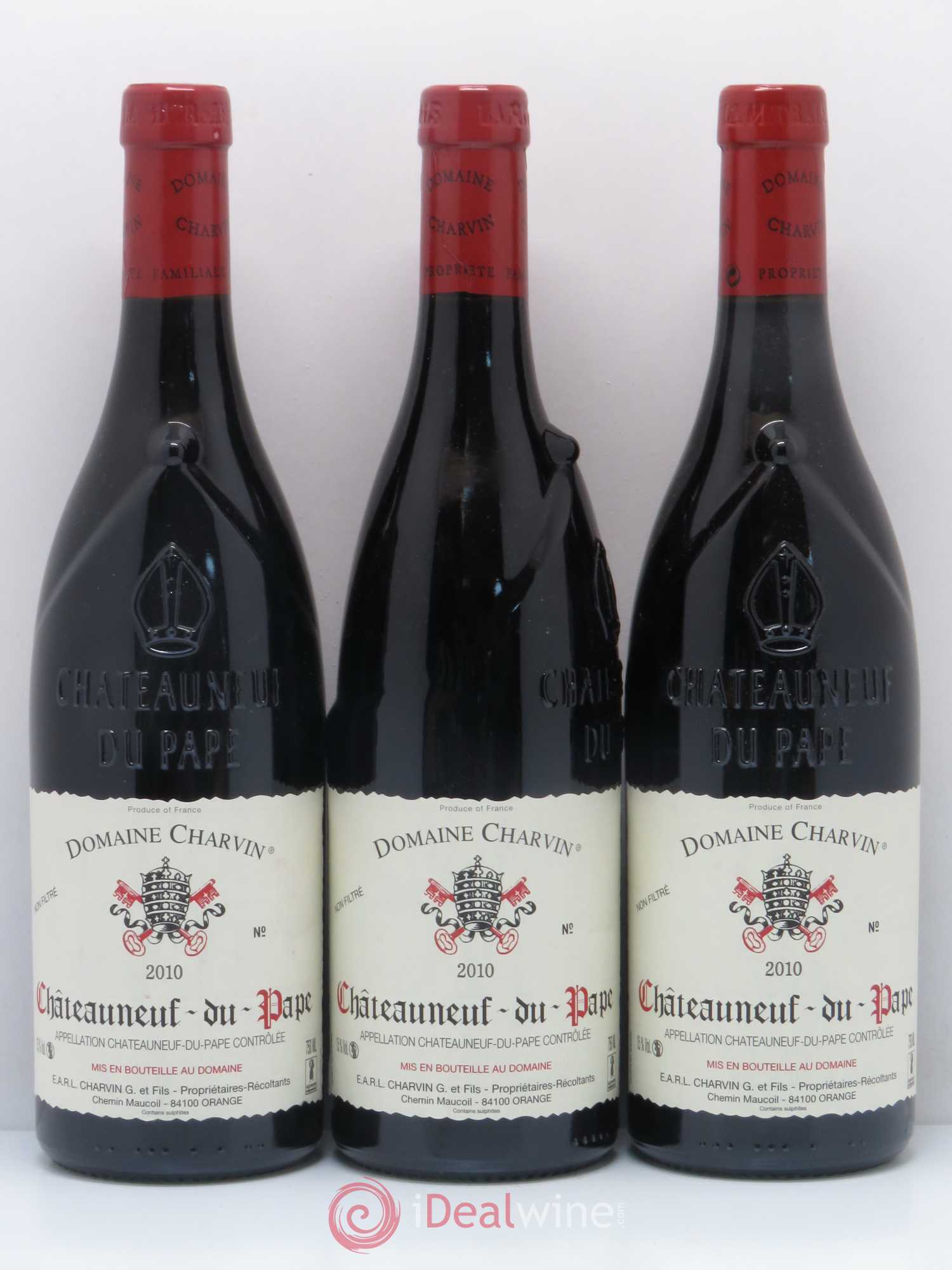 Châteauneuf-du-Pape Charvin (Domaine) 2010 - Lot de 3 bouteilles - 0