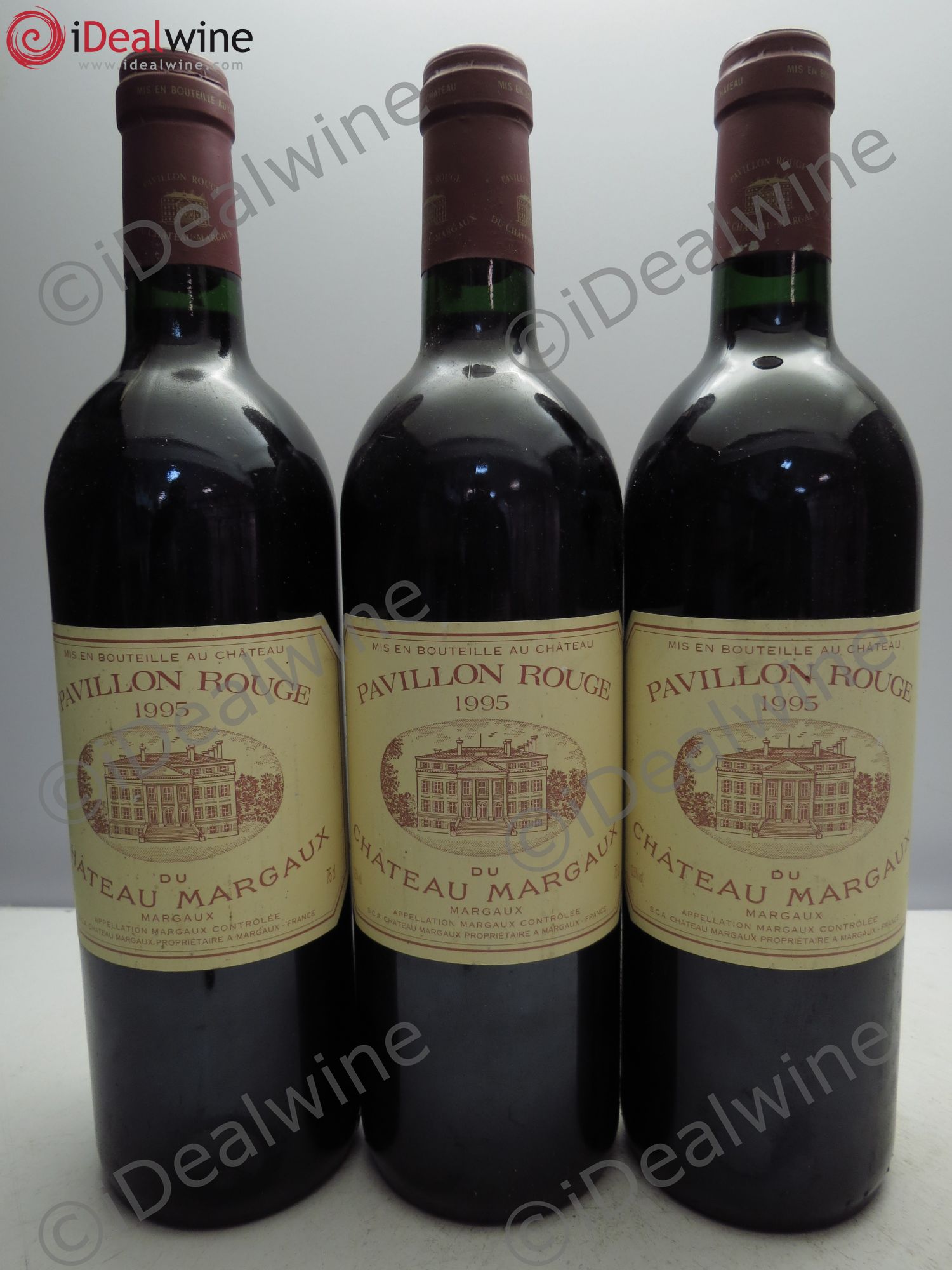 Pavillon Rouge du Château Margaux Second Vin 1995 - Lot de 3 bouteilles - 0